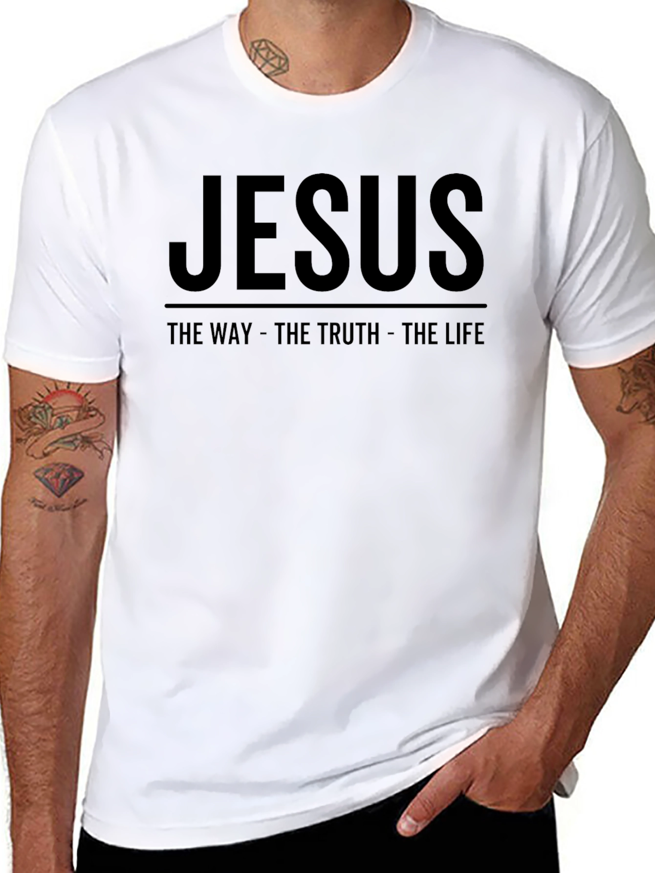 Jesus Way Truth Life Black Tee