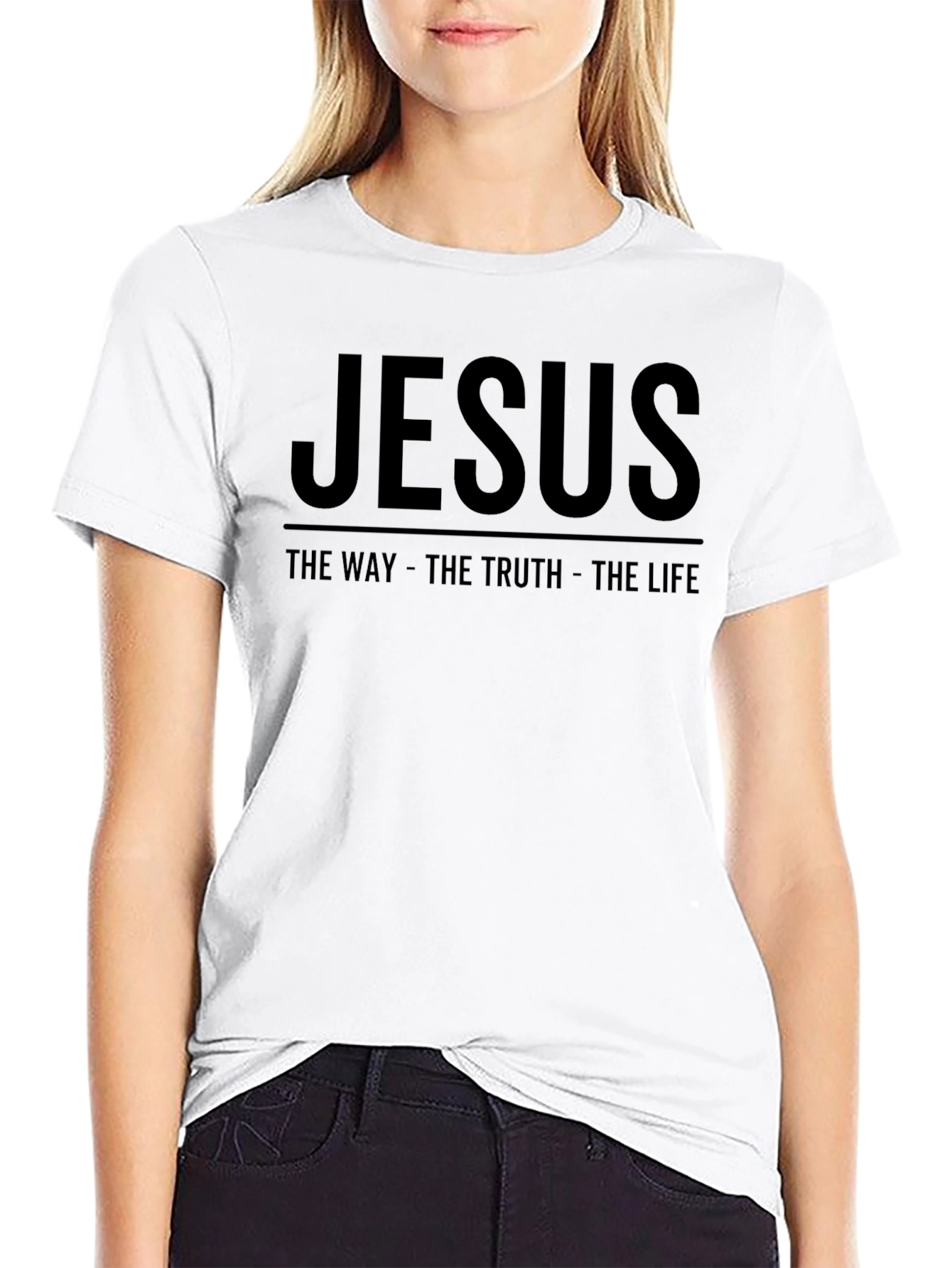 Jesus Way Truth Life Black Tee