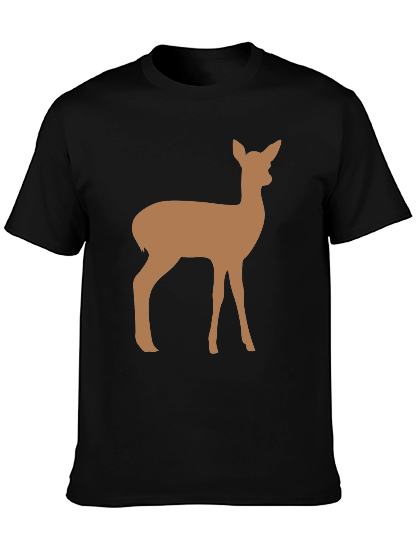 Deer Graphic Black Tee - Unisex Casual T-Shirt