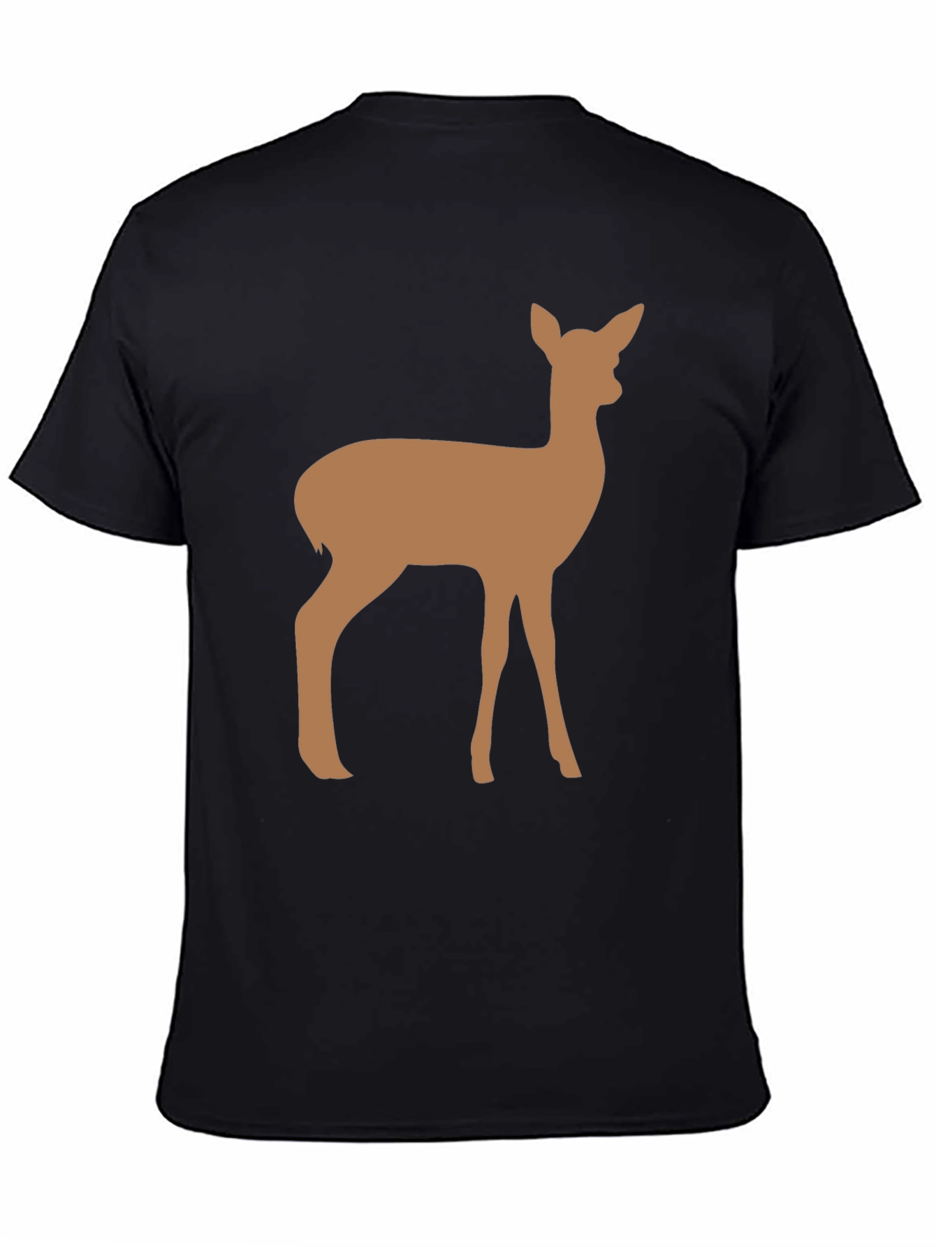 Deer Graphic Black Tee - Unisex Casual T-Shirt
