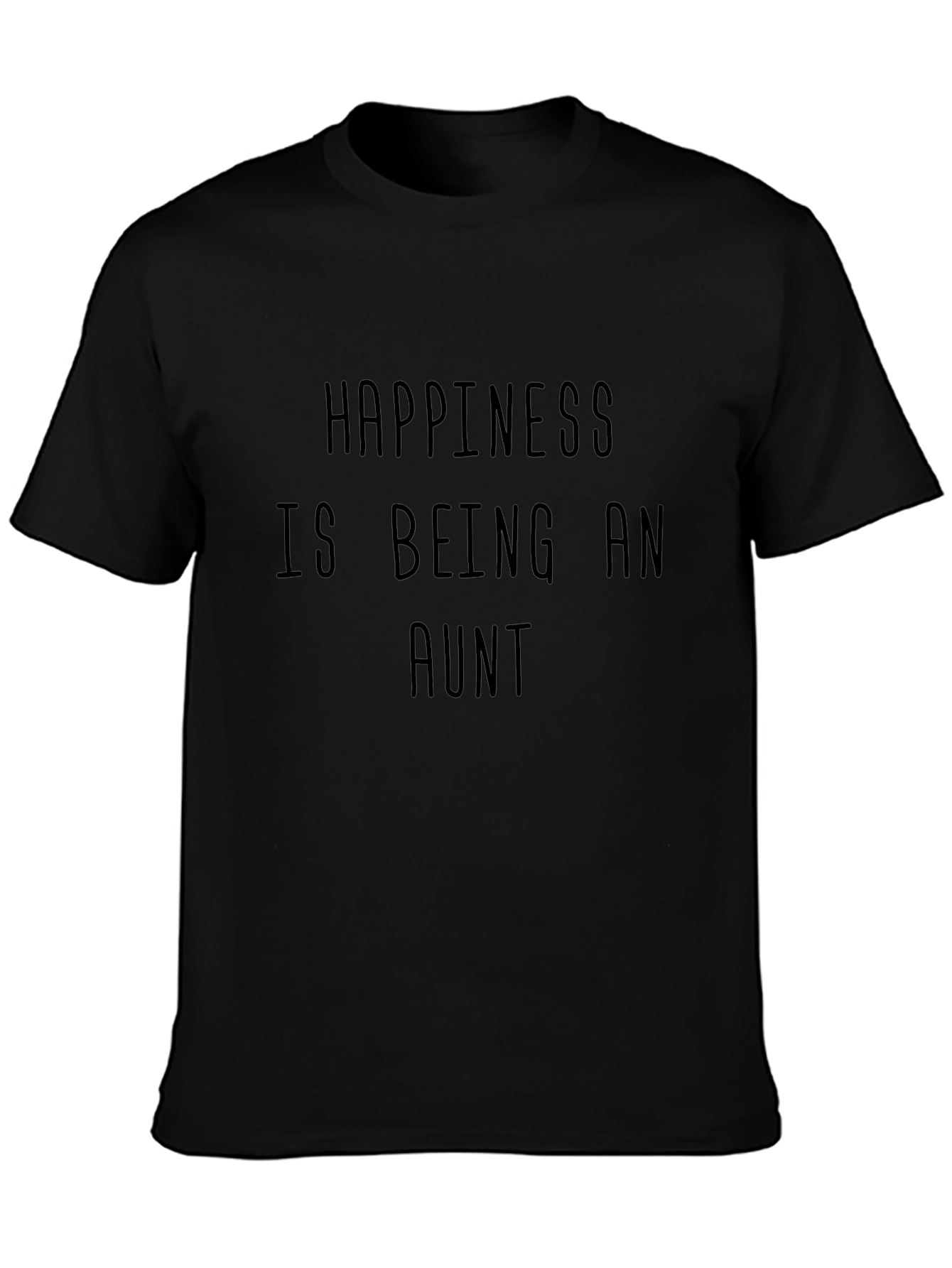 Happiness is Being an Aunt Black T-Shirt