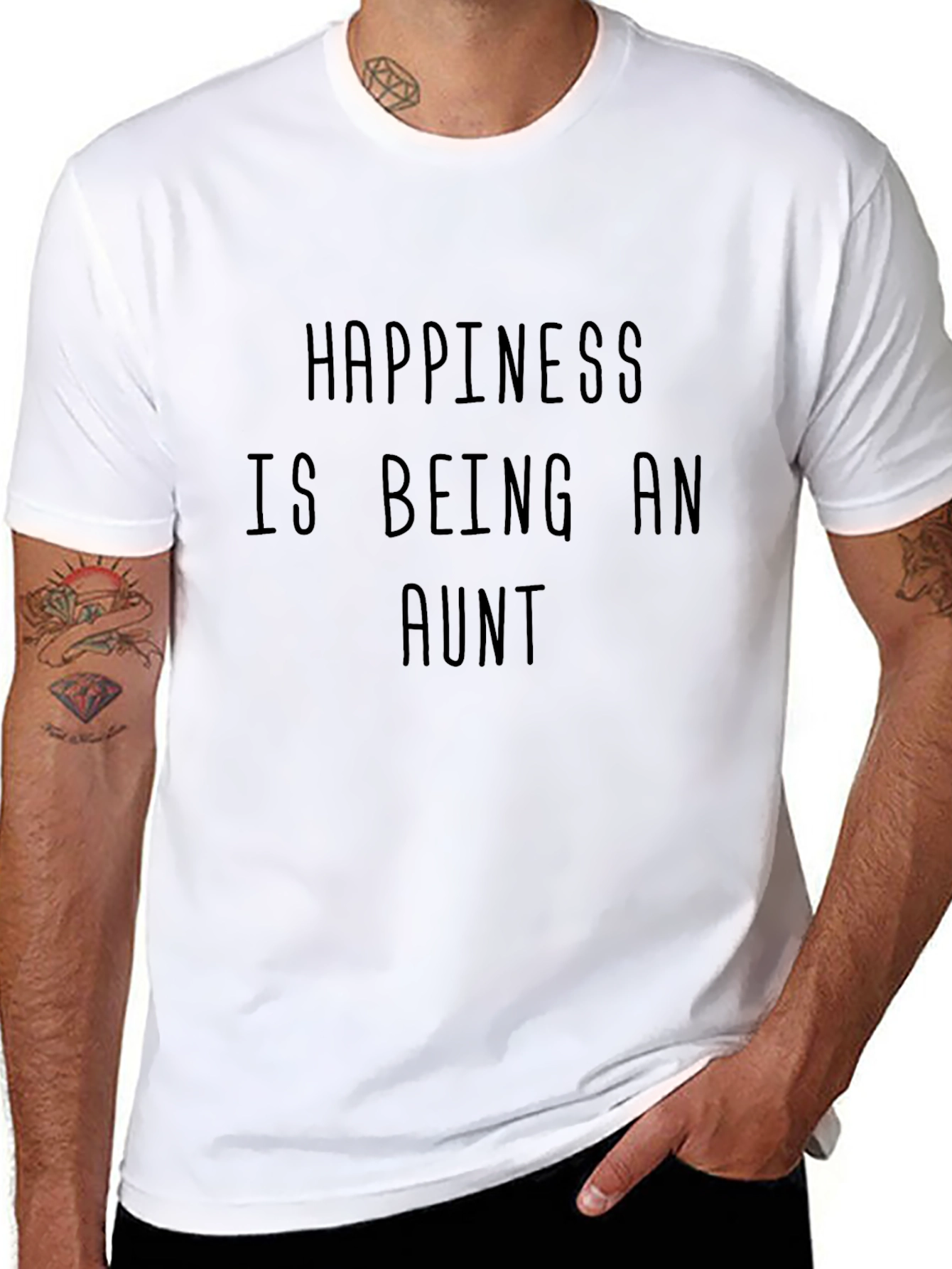 Happiness is Being an Aunt Black T-Shirt