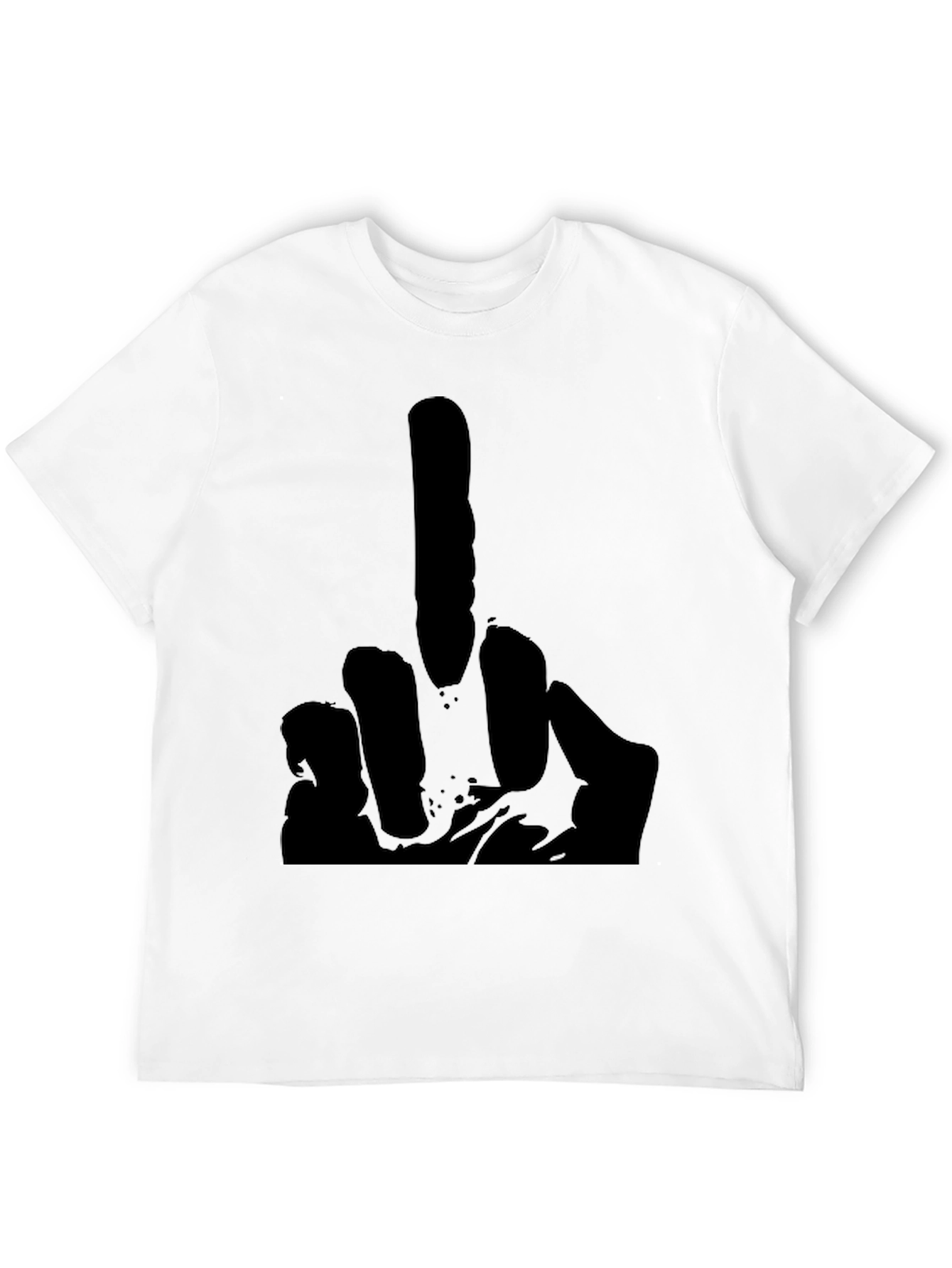 Middle Finger Graphic Tee - Black