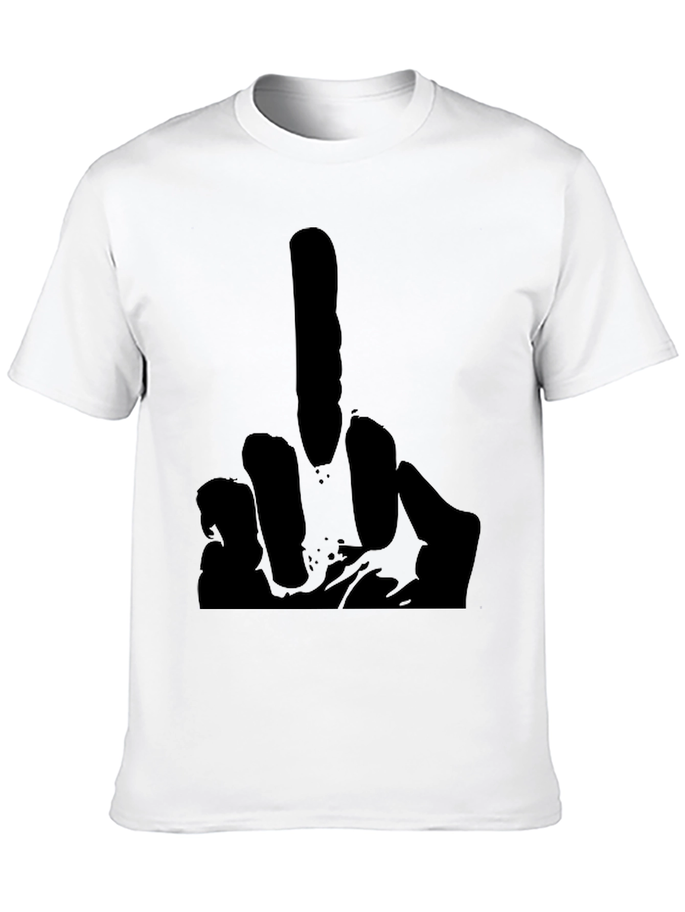 Middle Finger Graphic Tee - Black