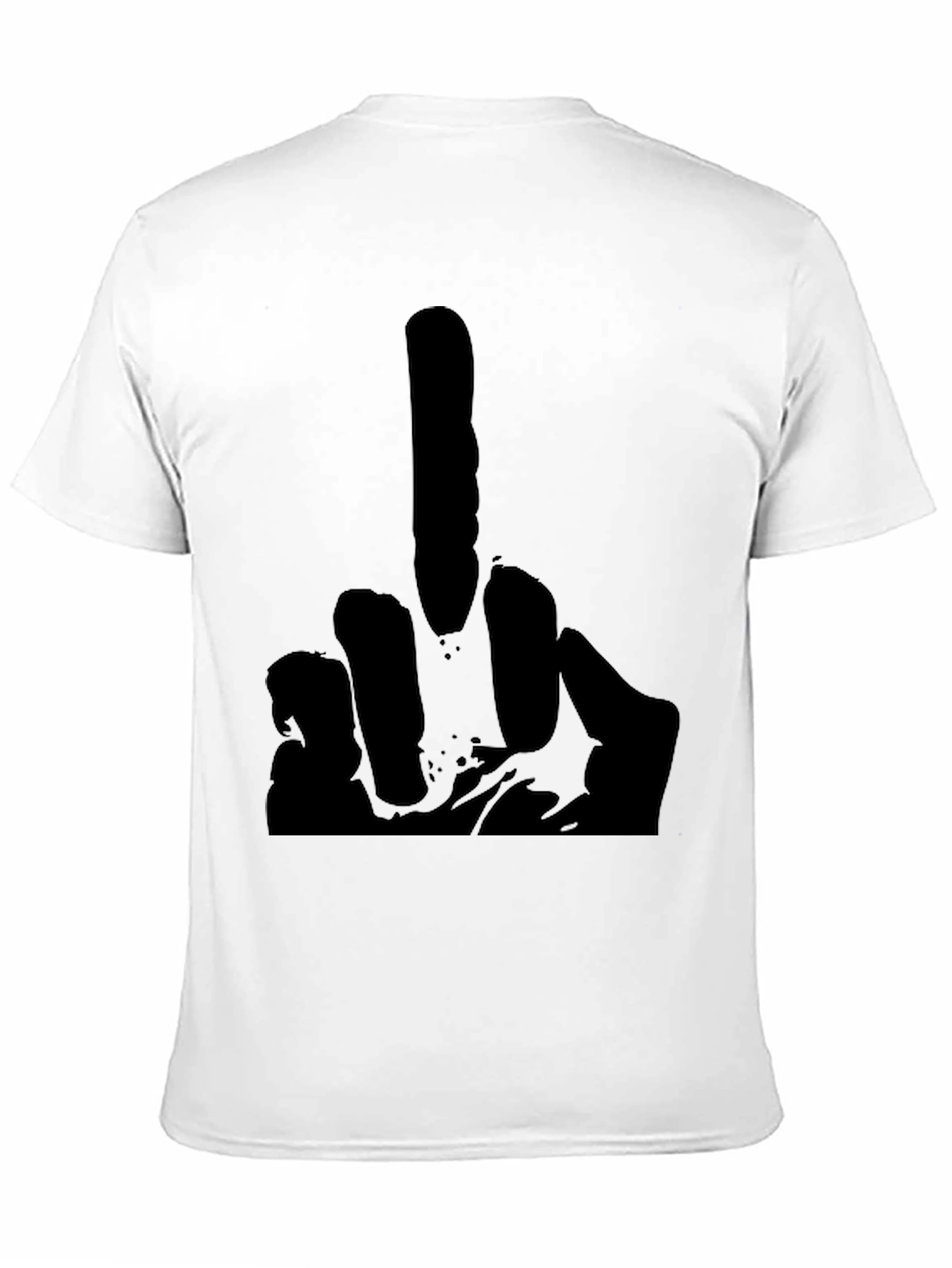 Middle Finger Graphic Tee - Black