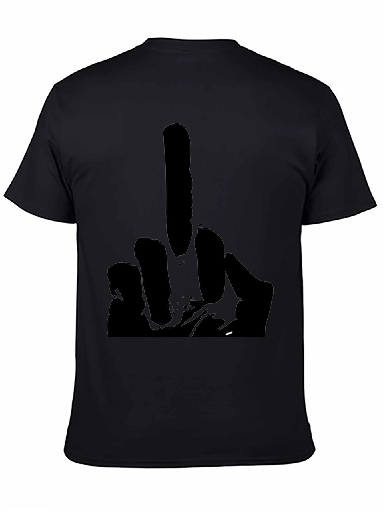 Middle Finger Graphic Tee - Black