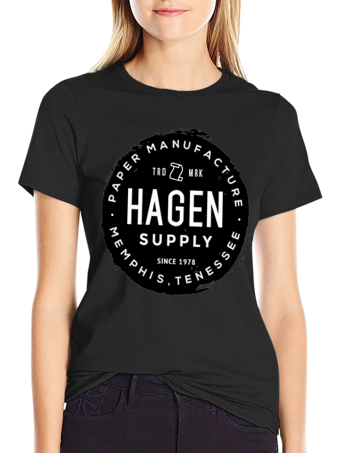 Hagen Paper Manufacture Black T-Shirt