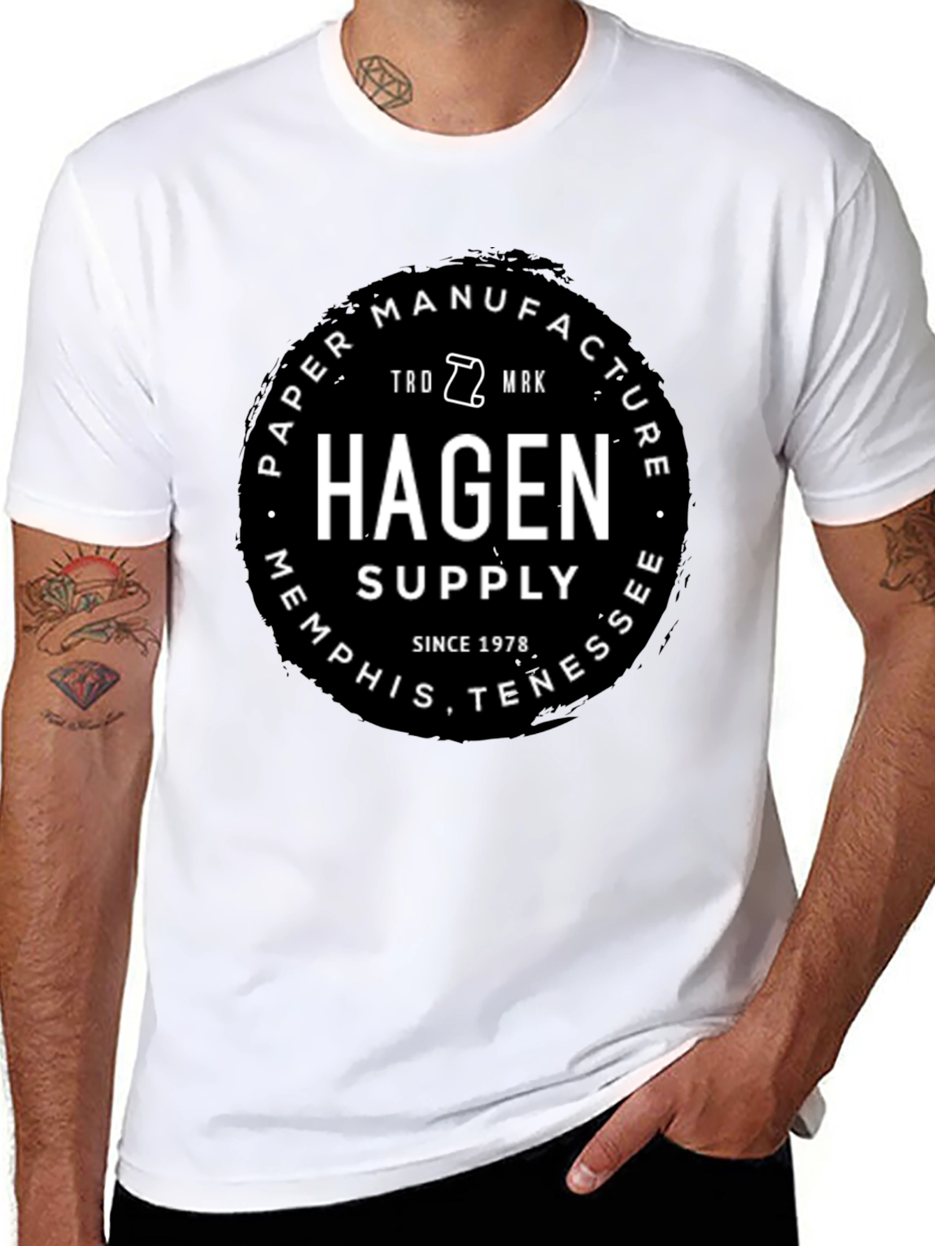 Hagen Paper Manufacture Black T-Shirt