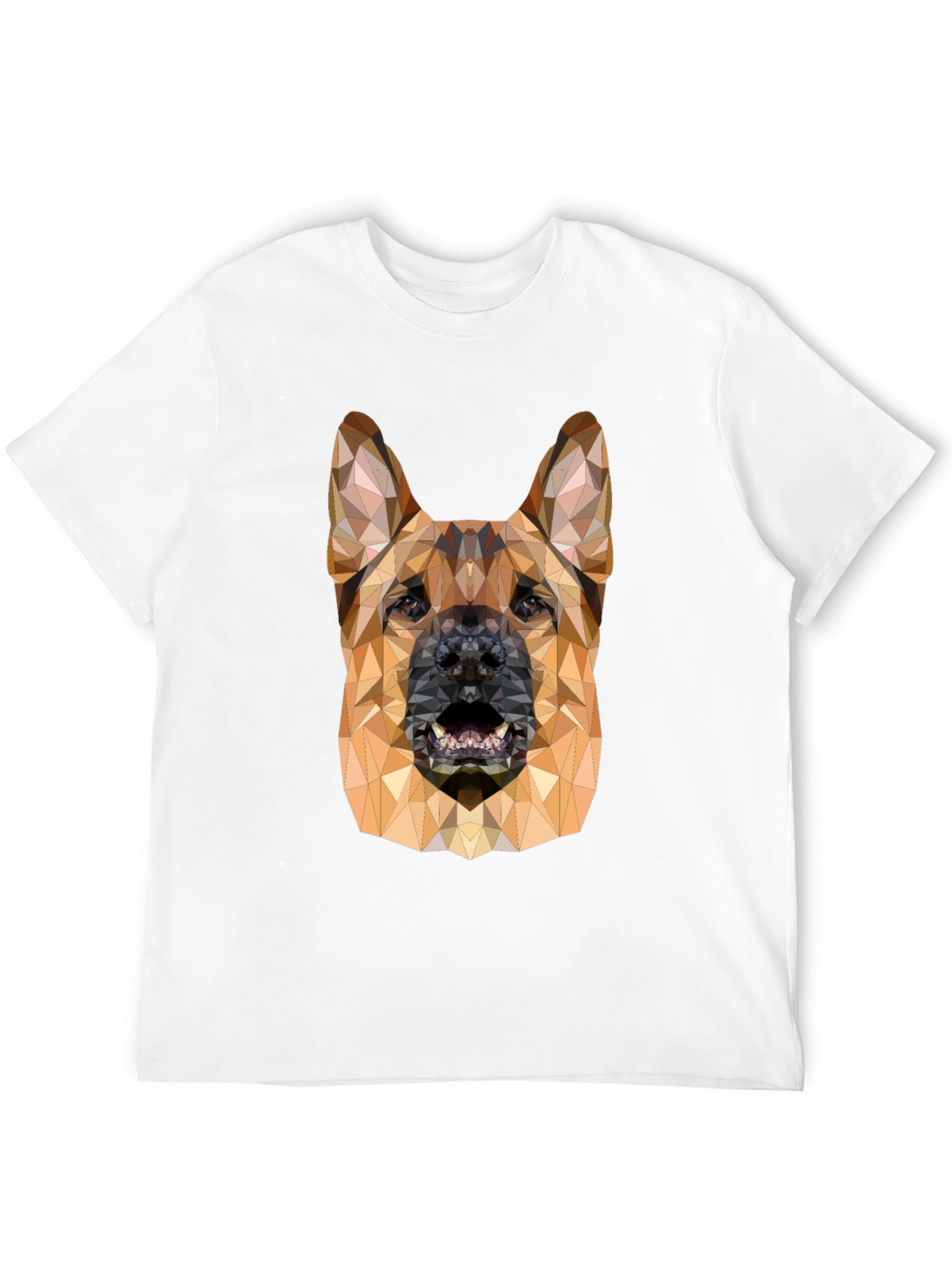 Geometric Dog Head Black T-Shirt