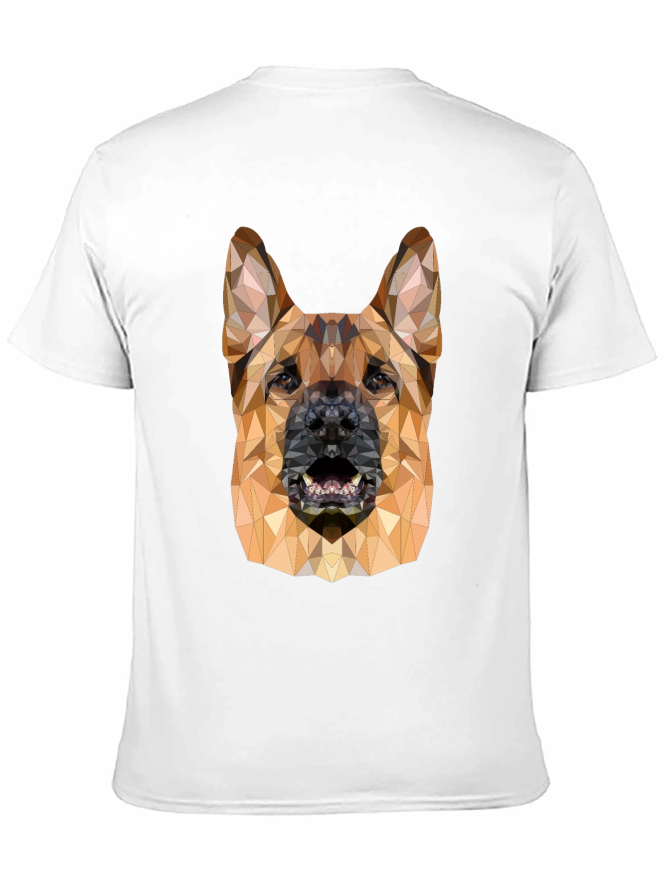 Geometric Dog Head Black T-Shirt