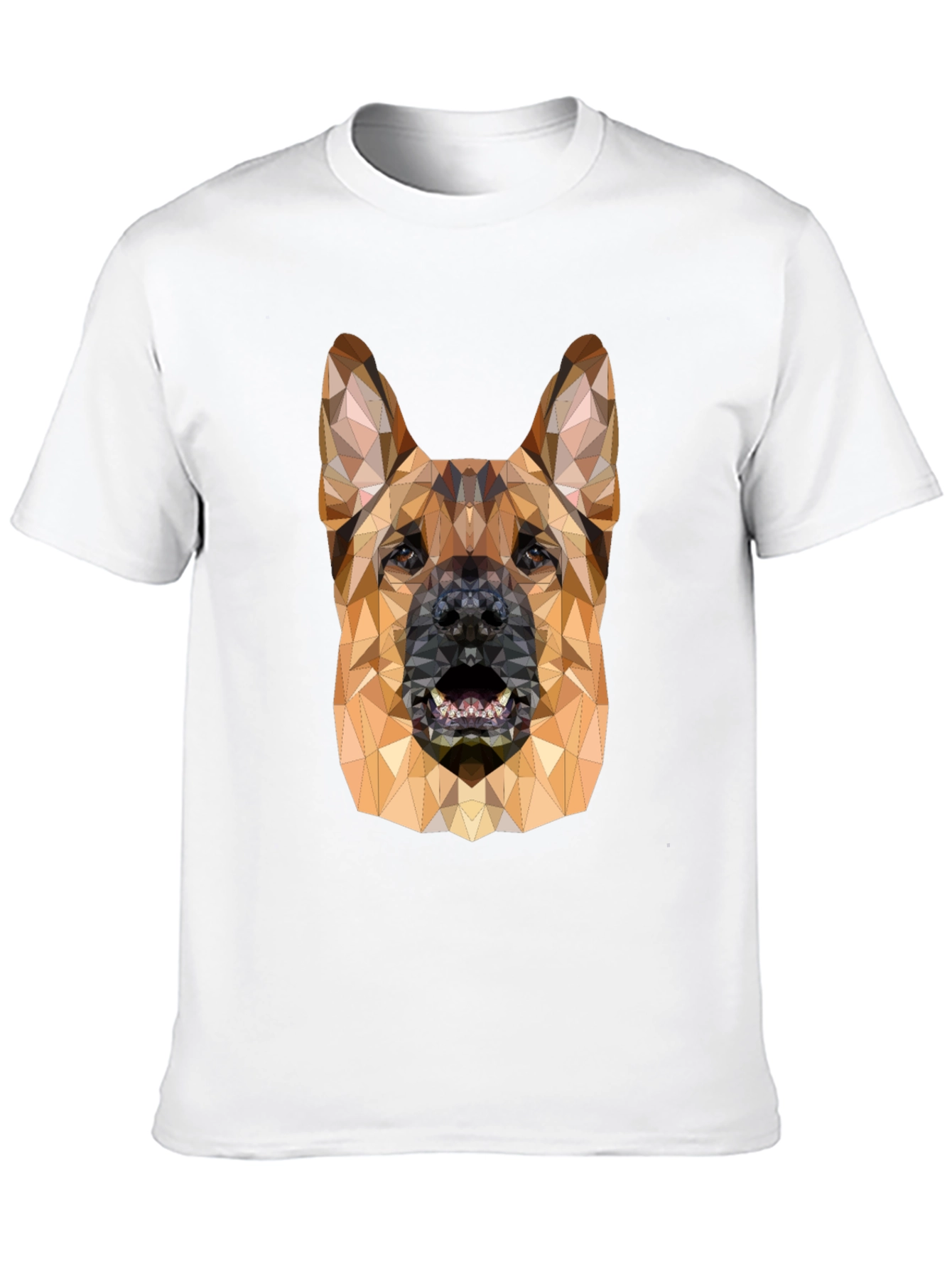 Geometric Dog Head Black T-Shirt