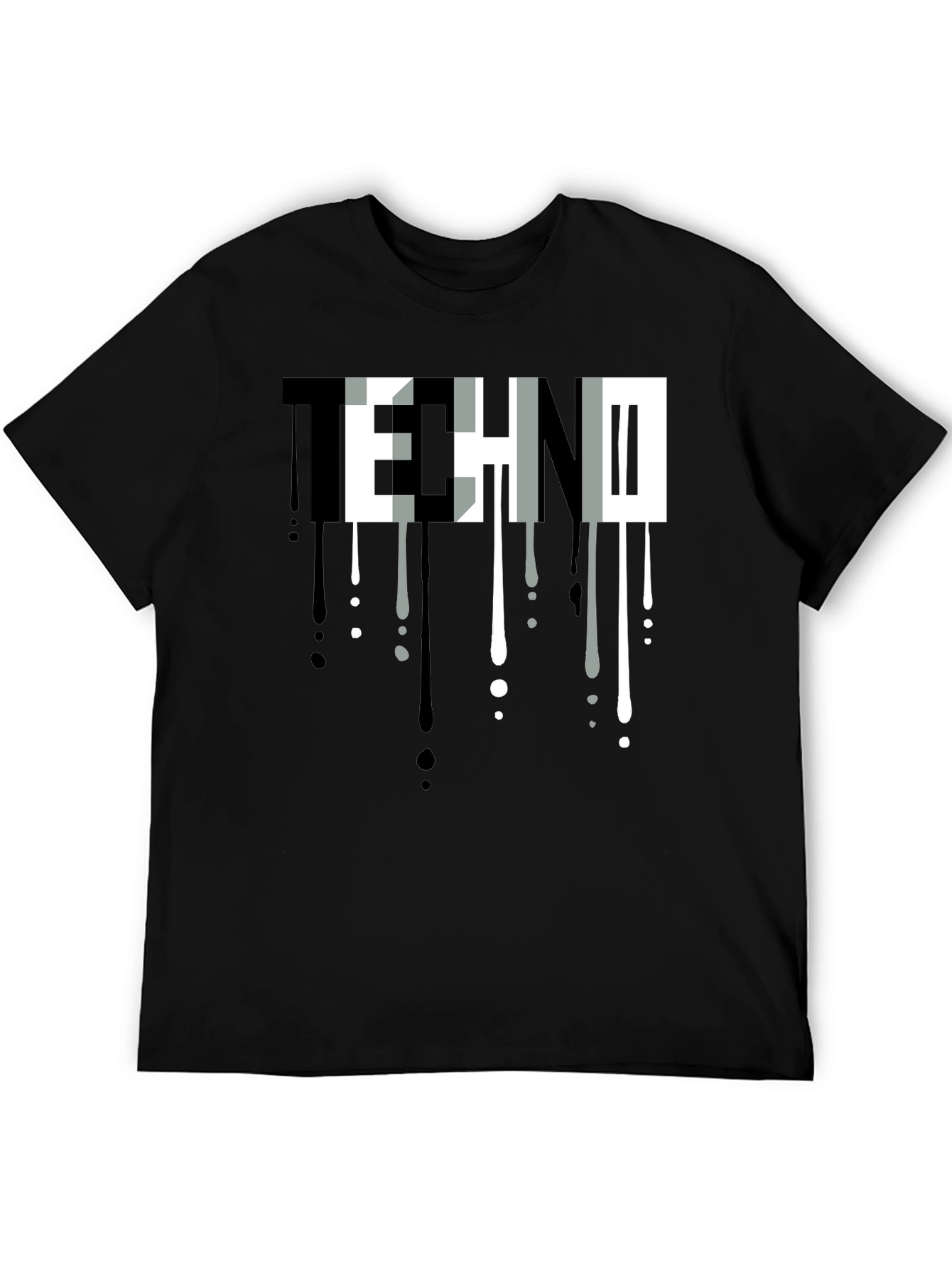 Techno Drip Graphic Tee - Modern Streetwear