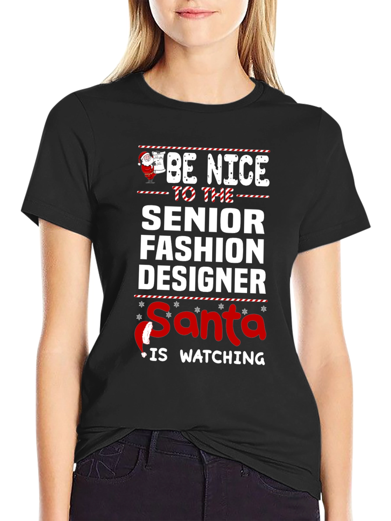 Senior Fashion Designer Santa Christmas T-Shirt
