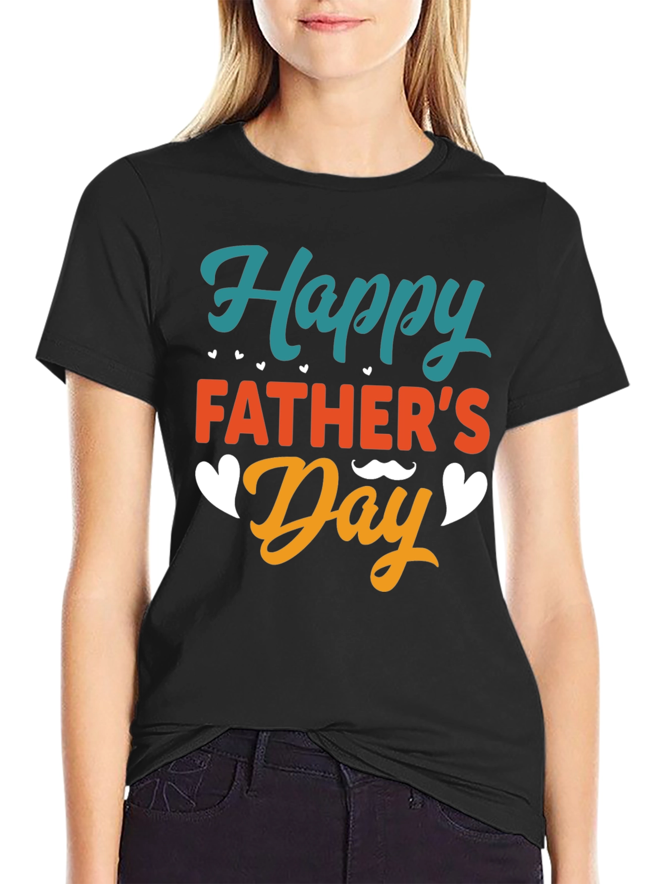 Happy Fathers Day Black T-Shirt