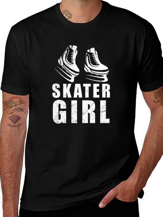 Skater Girl Graphic Tee - Black T-Shirt