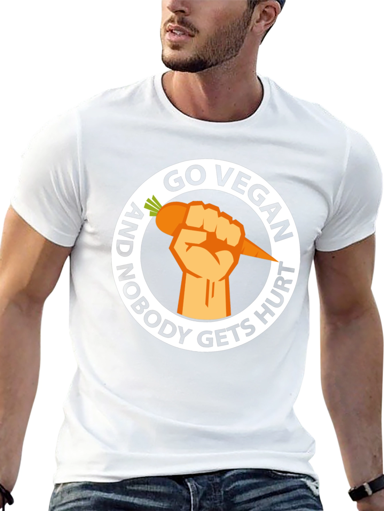Go Vegan Nobody Gets Hurt Graphic Tee