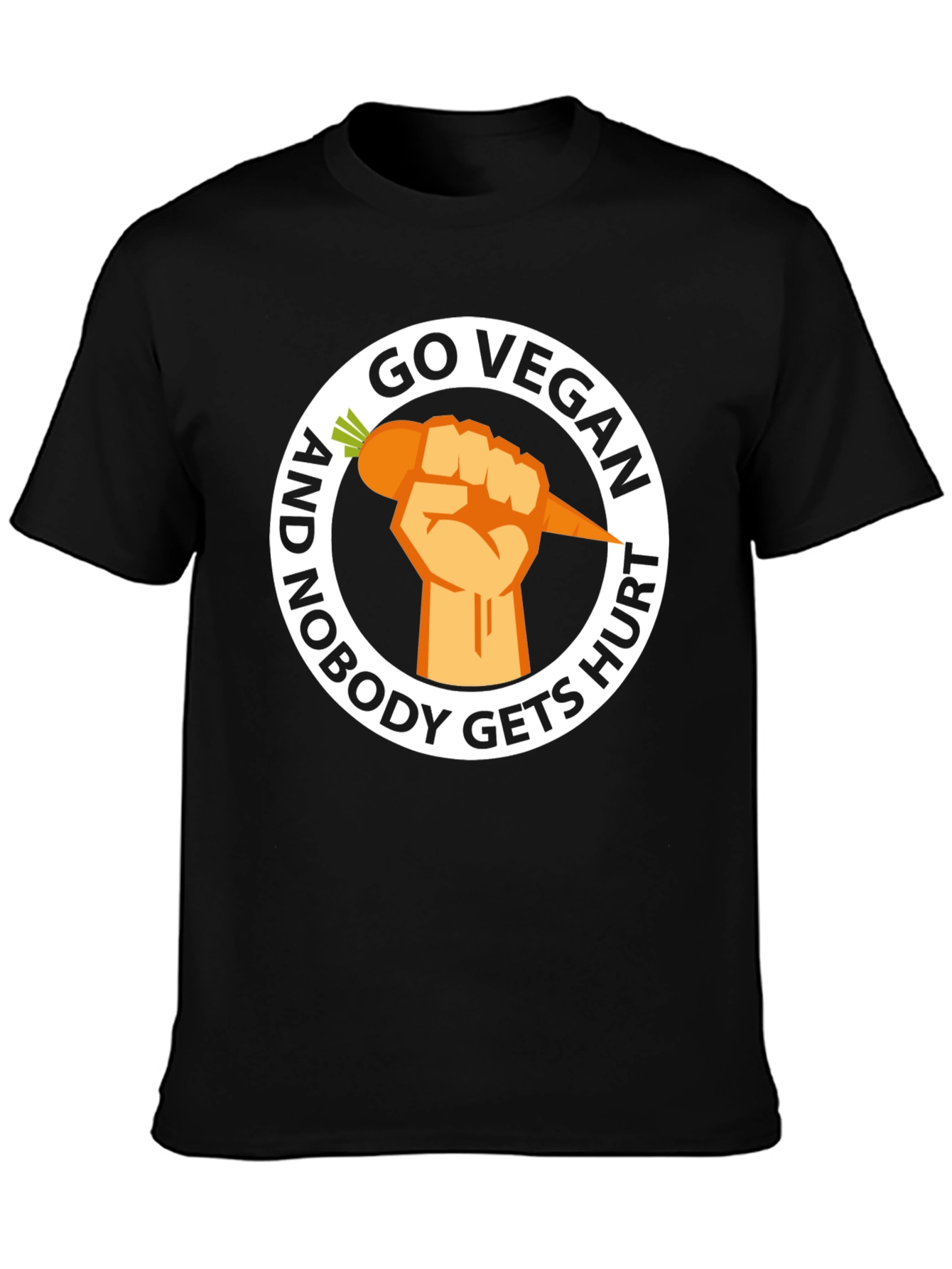 Go Vegan Nobody Gets Hurt Graphic Tee