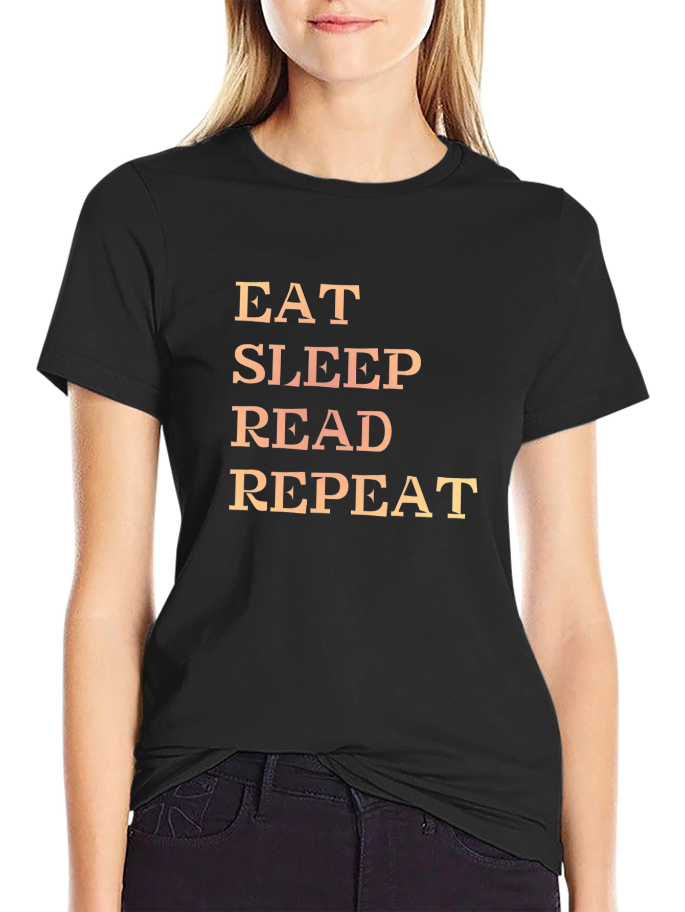 Eat Sleep Read Repeat Graphic Tee
