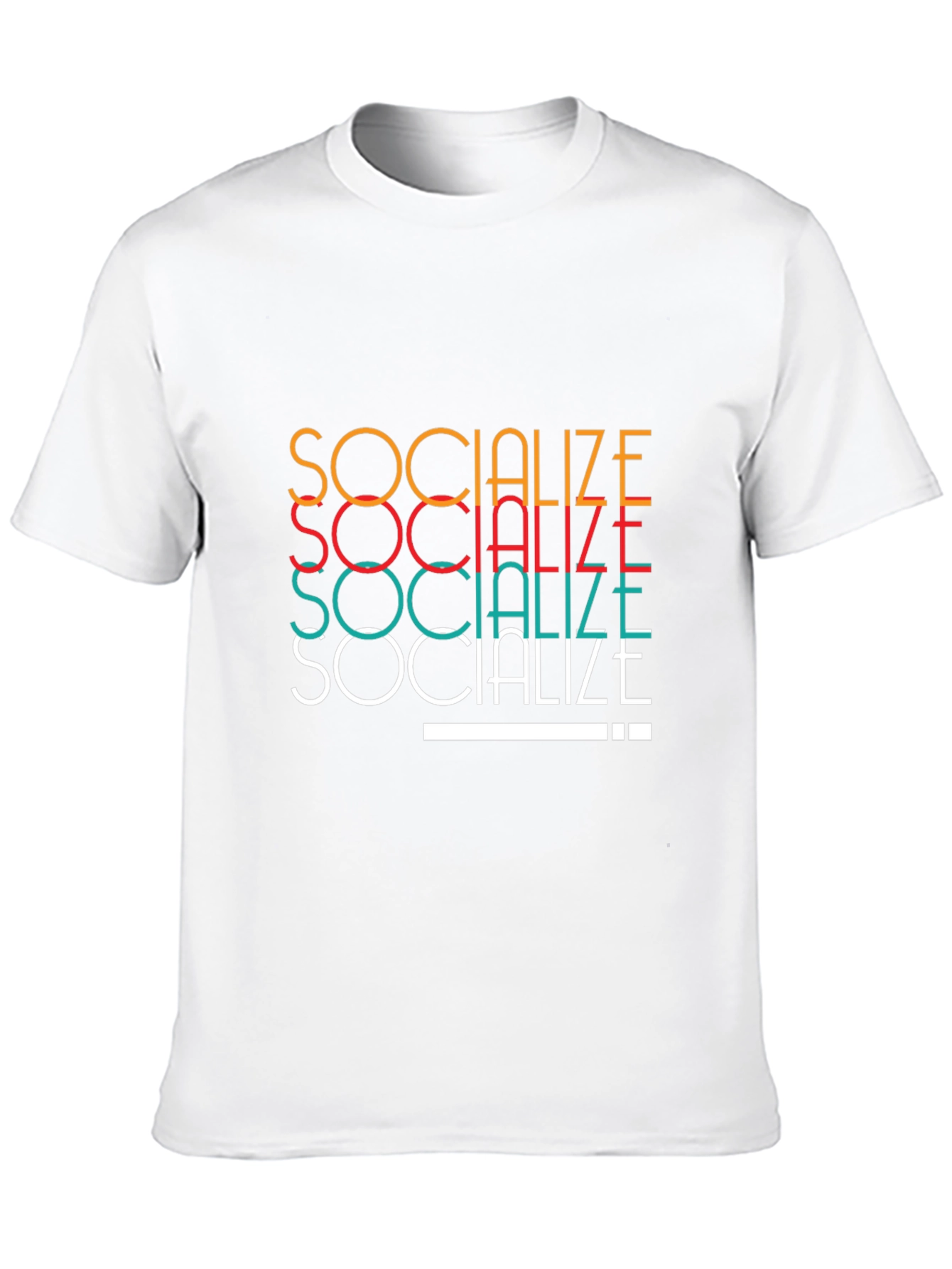 Socialize Graphic Tee - Trendy Cotton T-Shirt