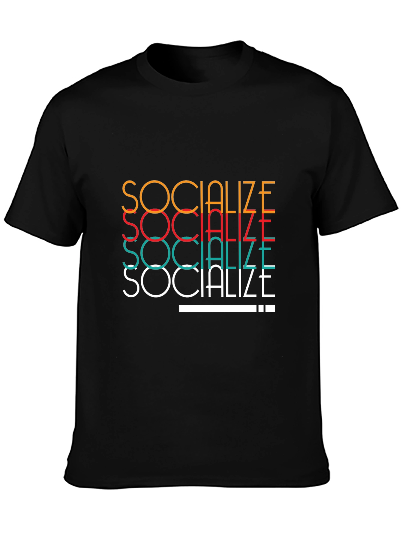 Socialize Graphic Tee - Trendy Cotton T-Shirt