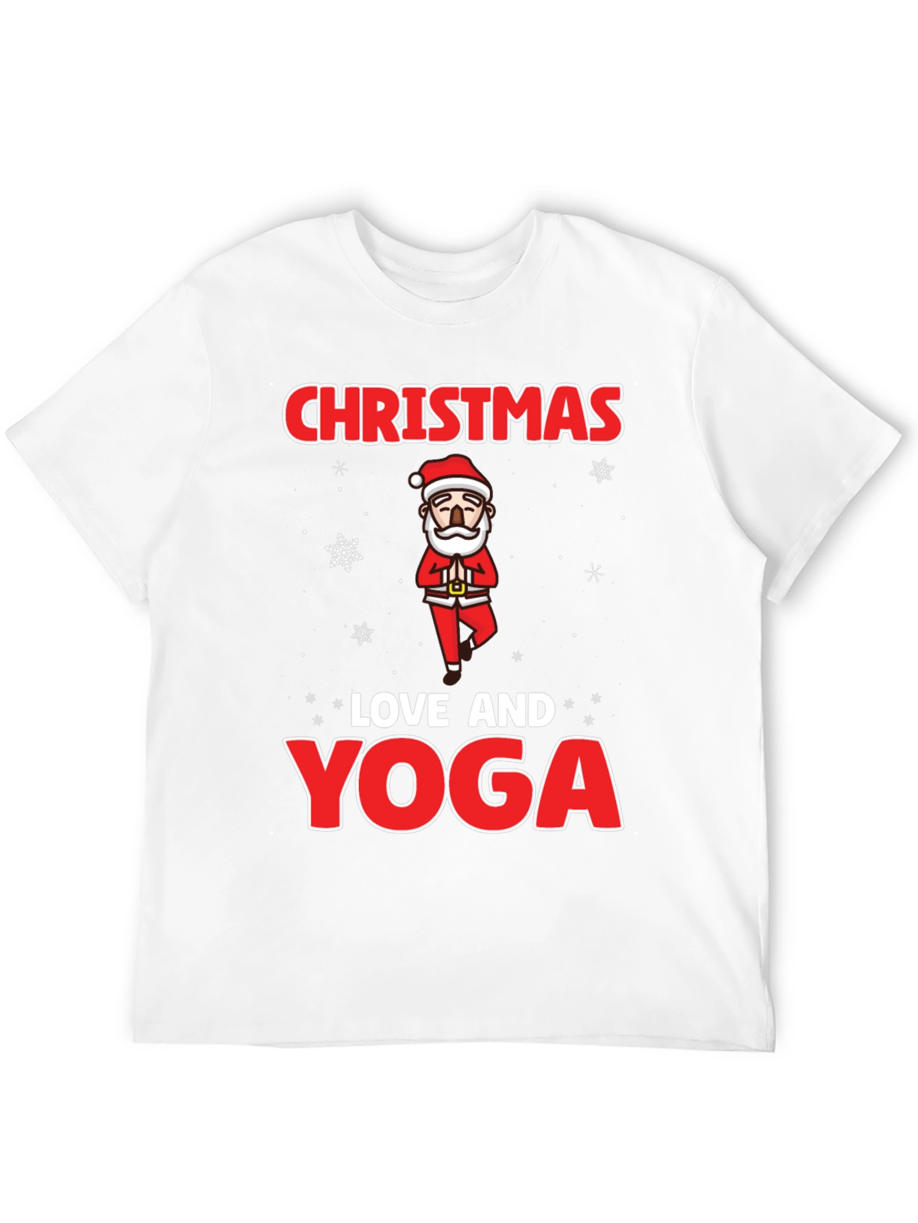 Christmas Love and Yoga Graphic T-Shirt