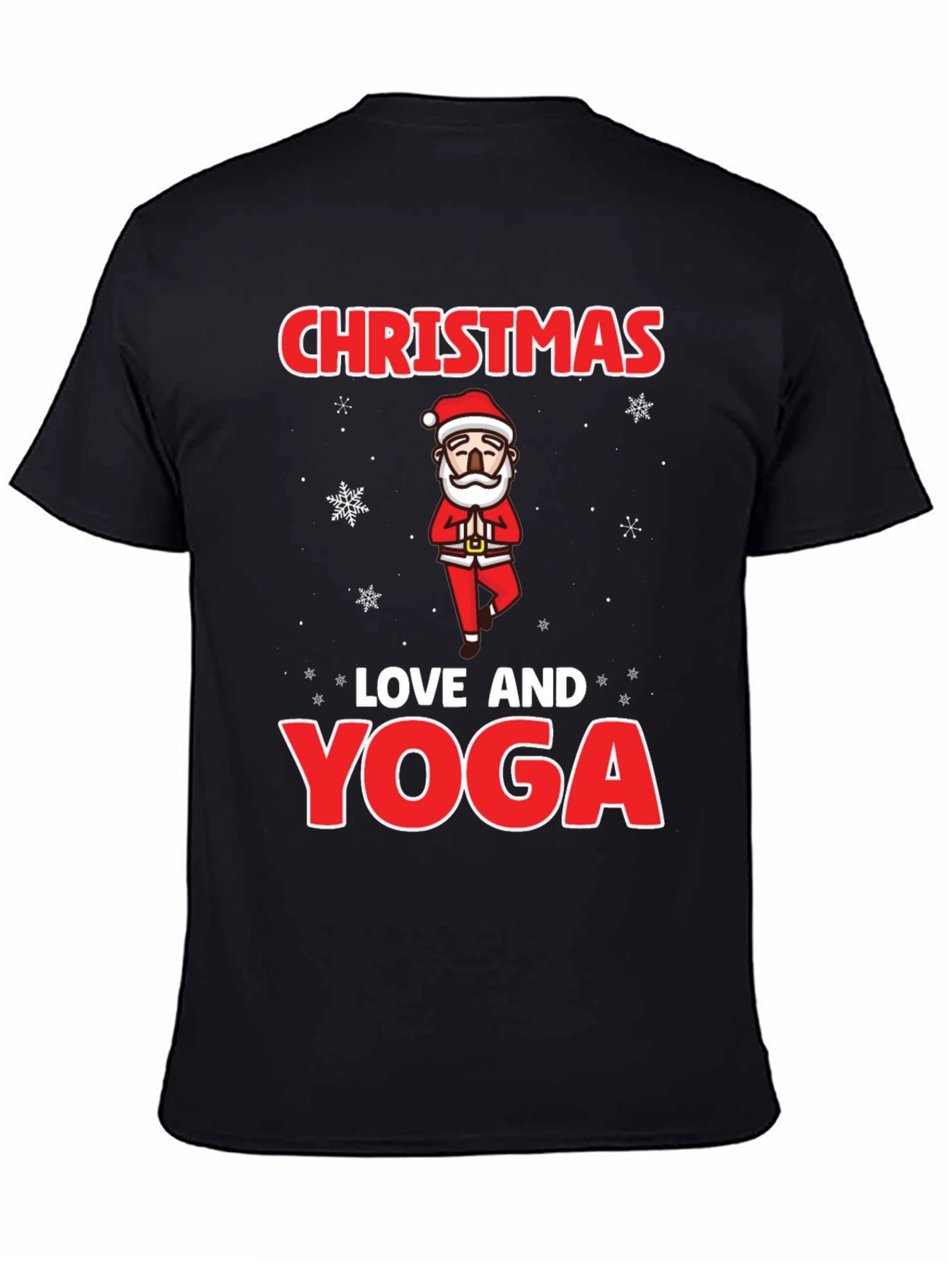 Christmas Love and Yoga Graphic T-Shirt