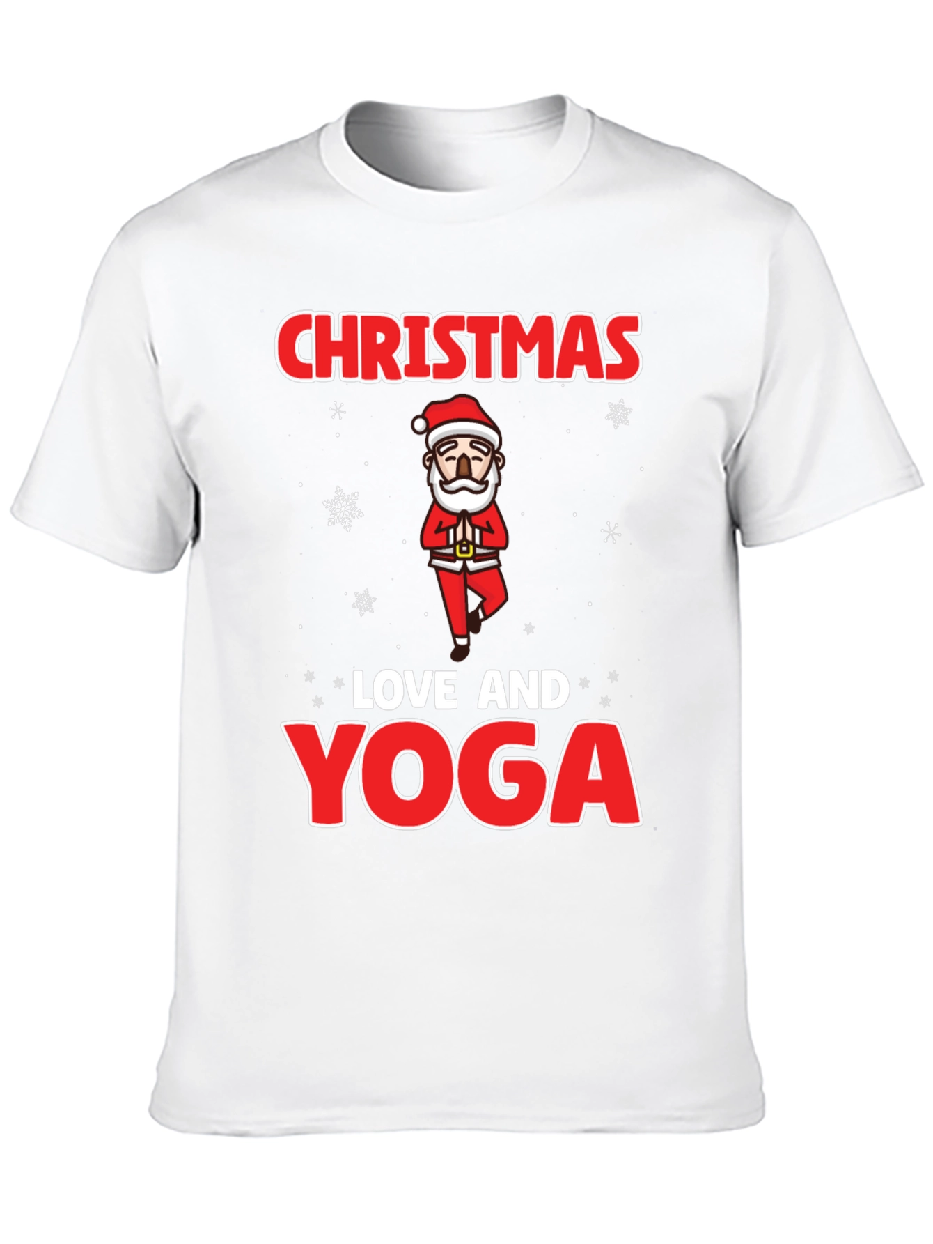 Christmas Love and Yoga Graphic T-Shirt