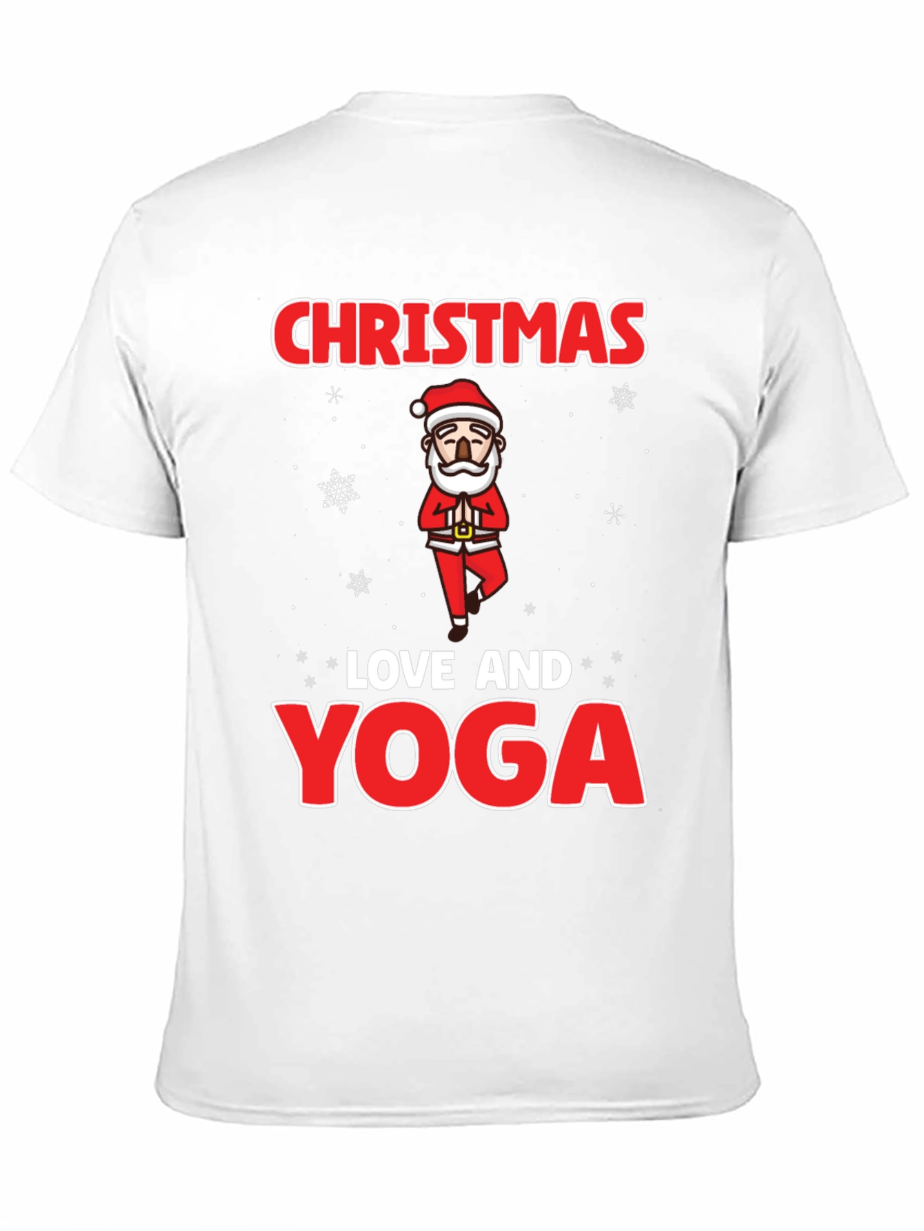 Christmas Love and Yoga Graphic T-Shirt