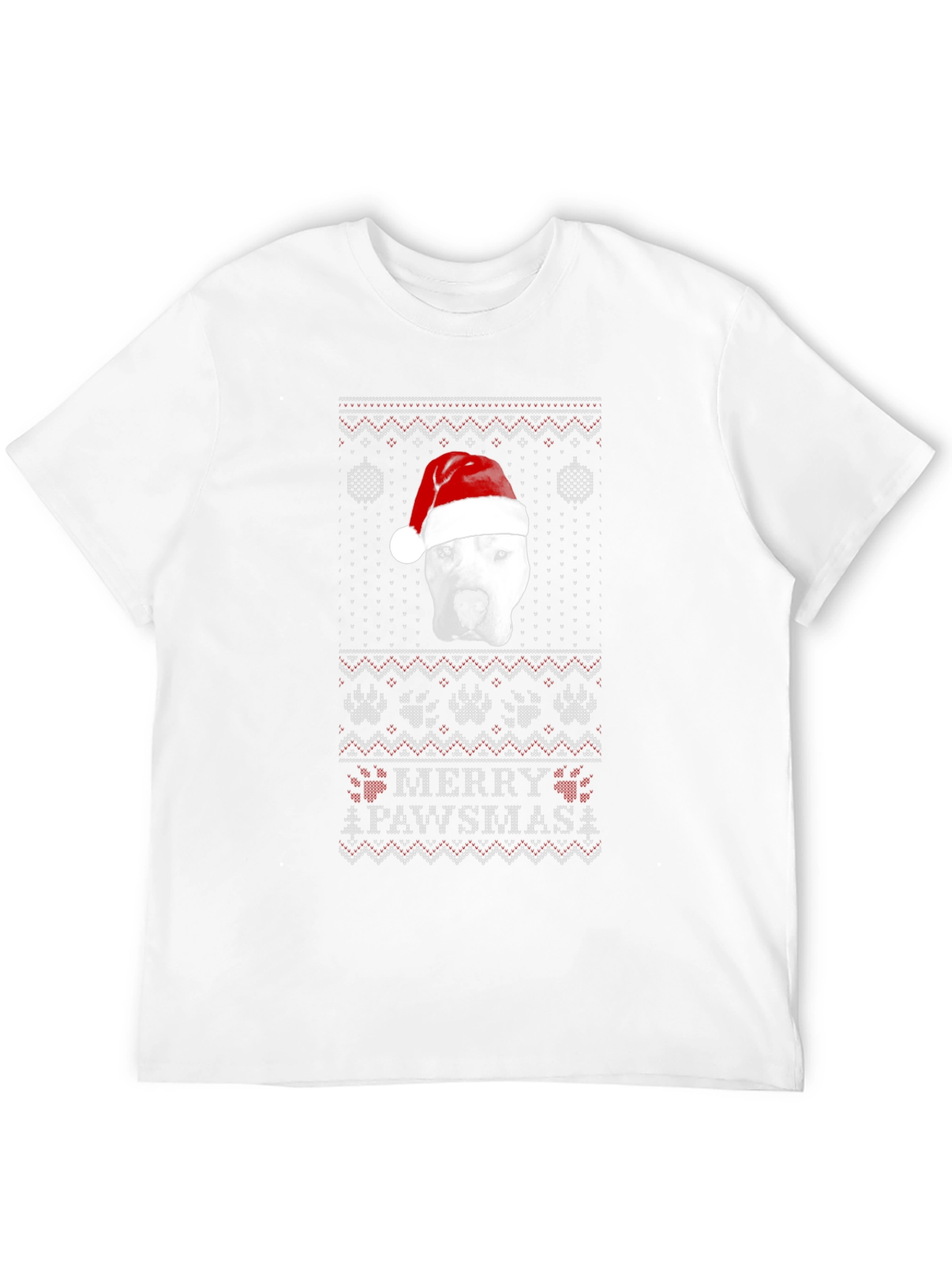 Merry Pawsmas Dog Christmas Sweater T-Shirt