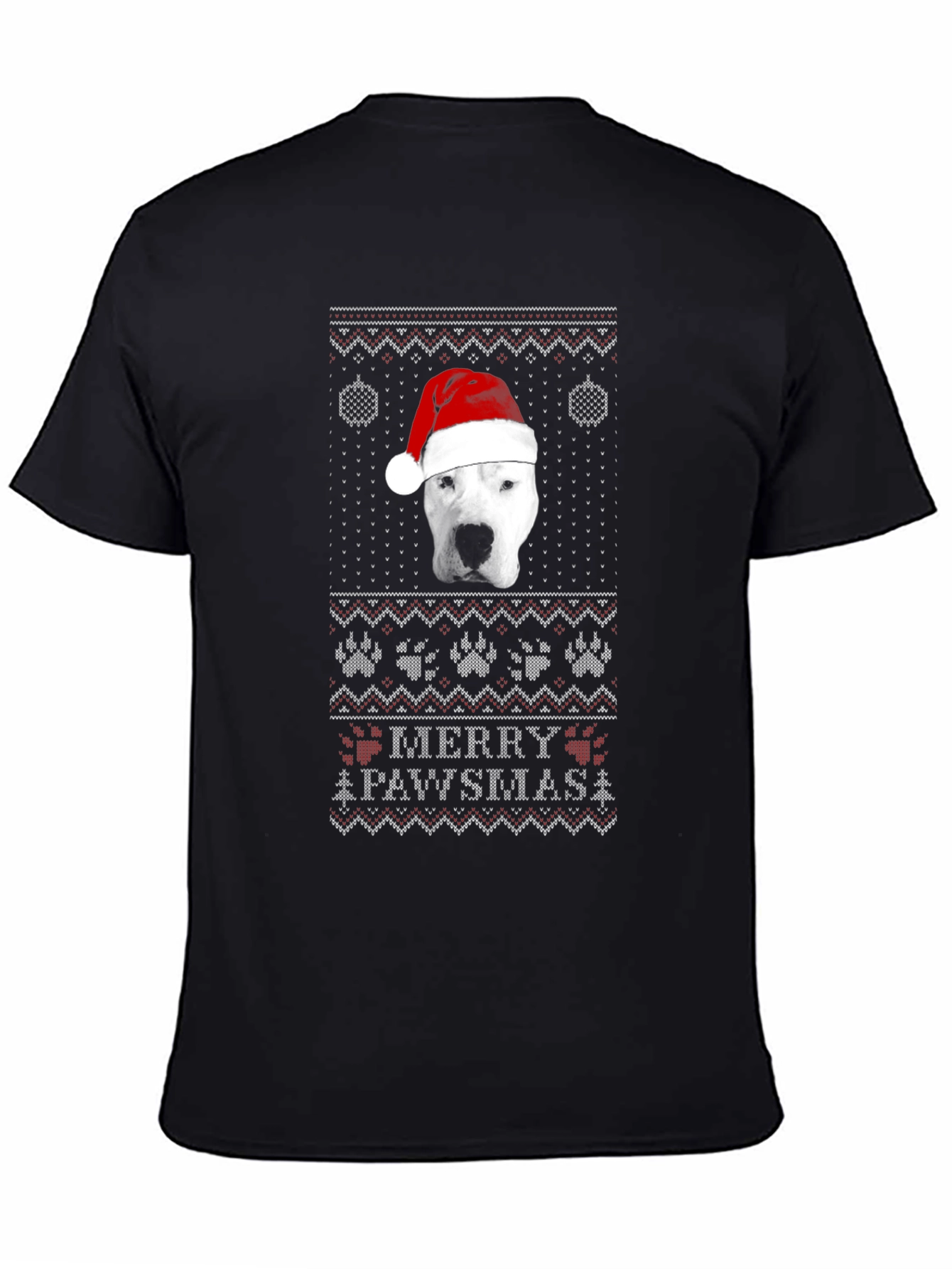 Merry Pawsmas Dog Christmas Sweater T-Shirt