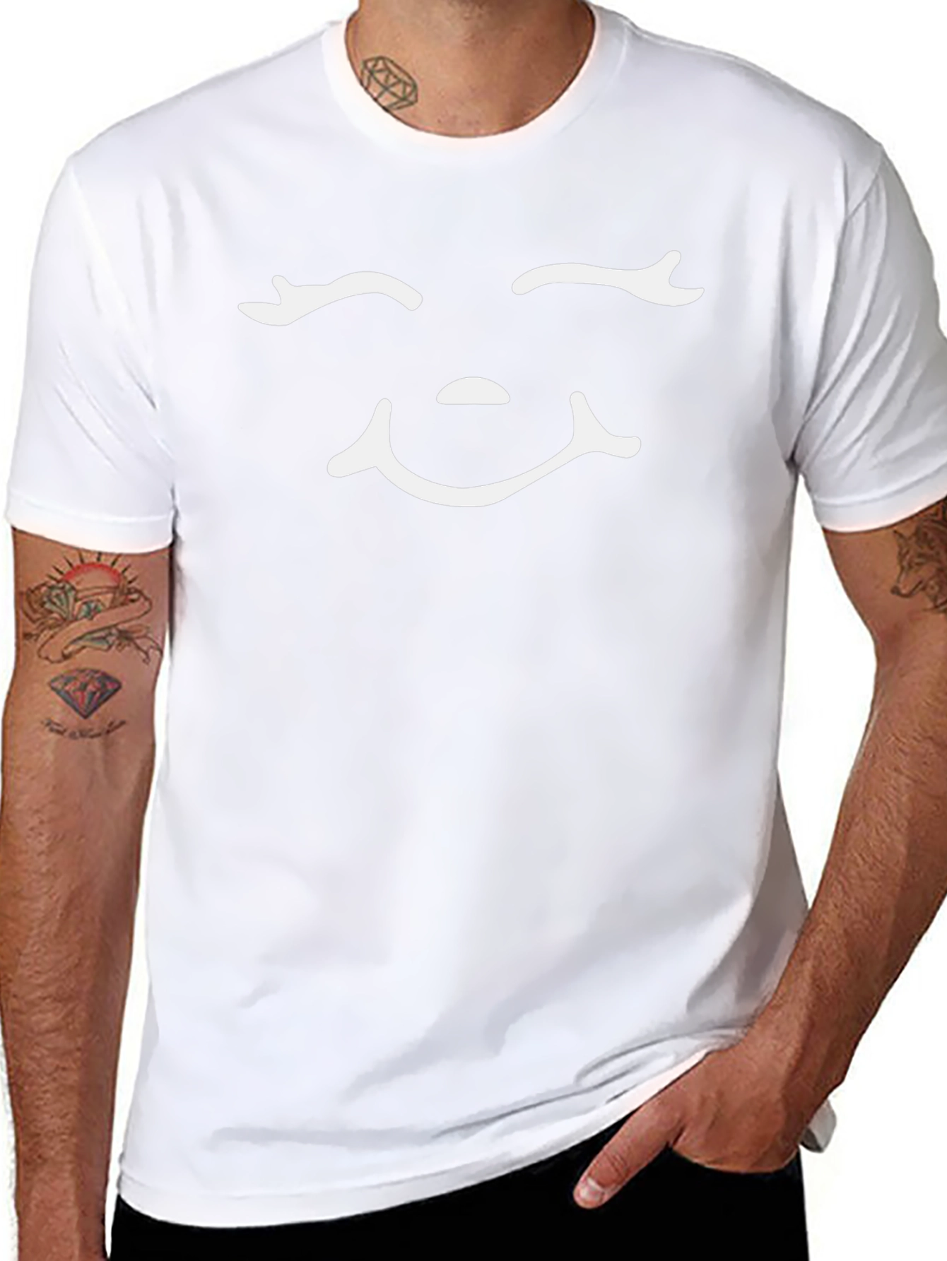 Happy Face Black T-Shirt - Comfort & Style