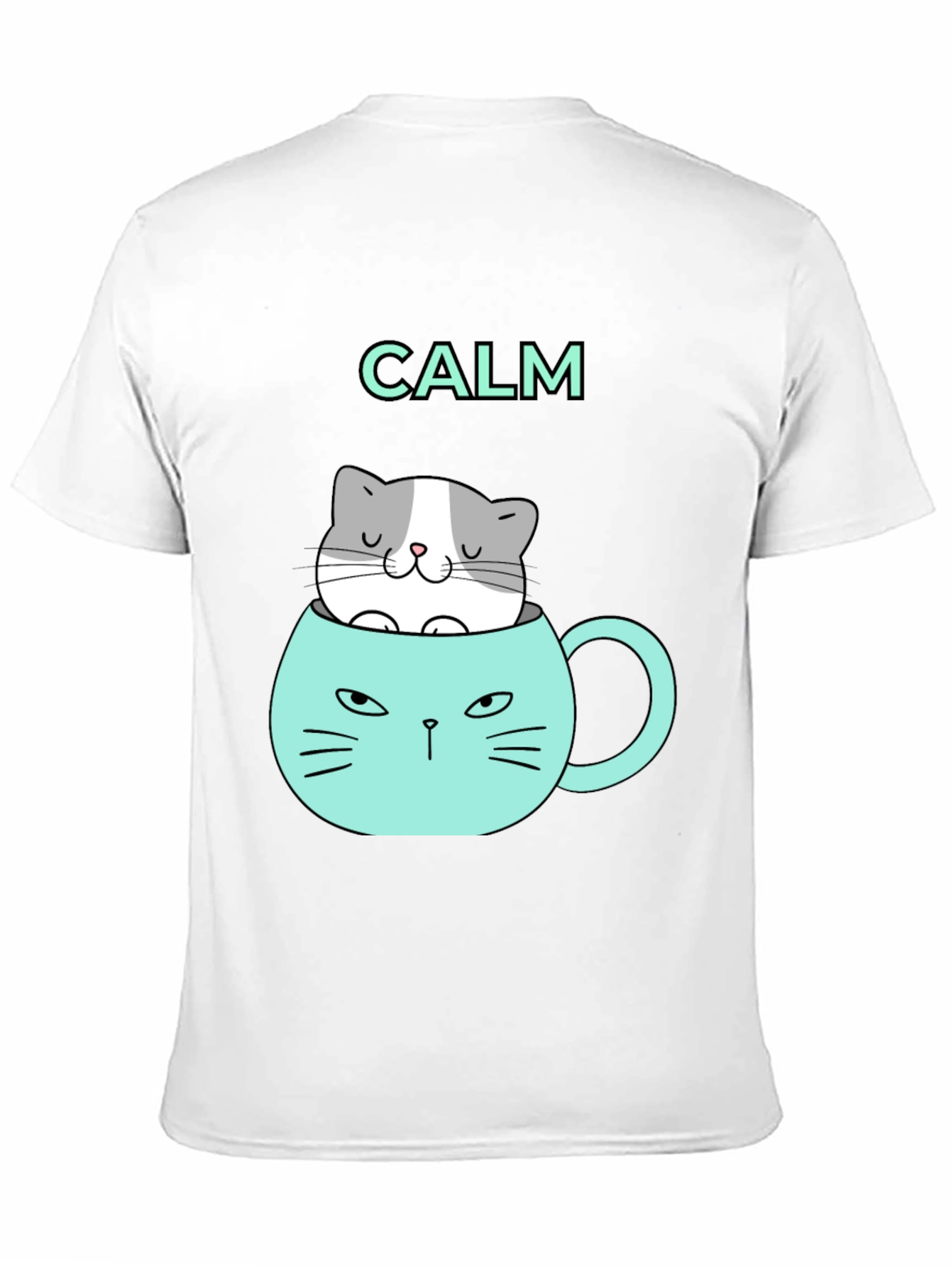 Calm Cat Mug Graphic Tee