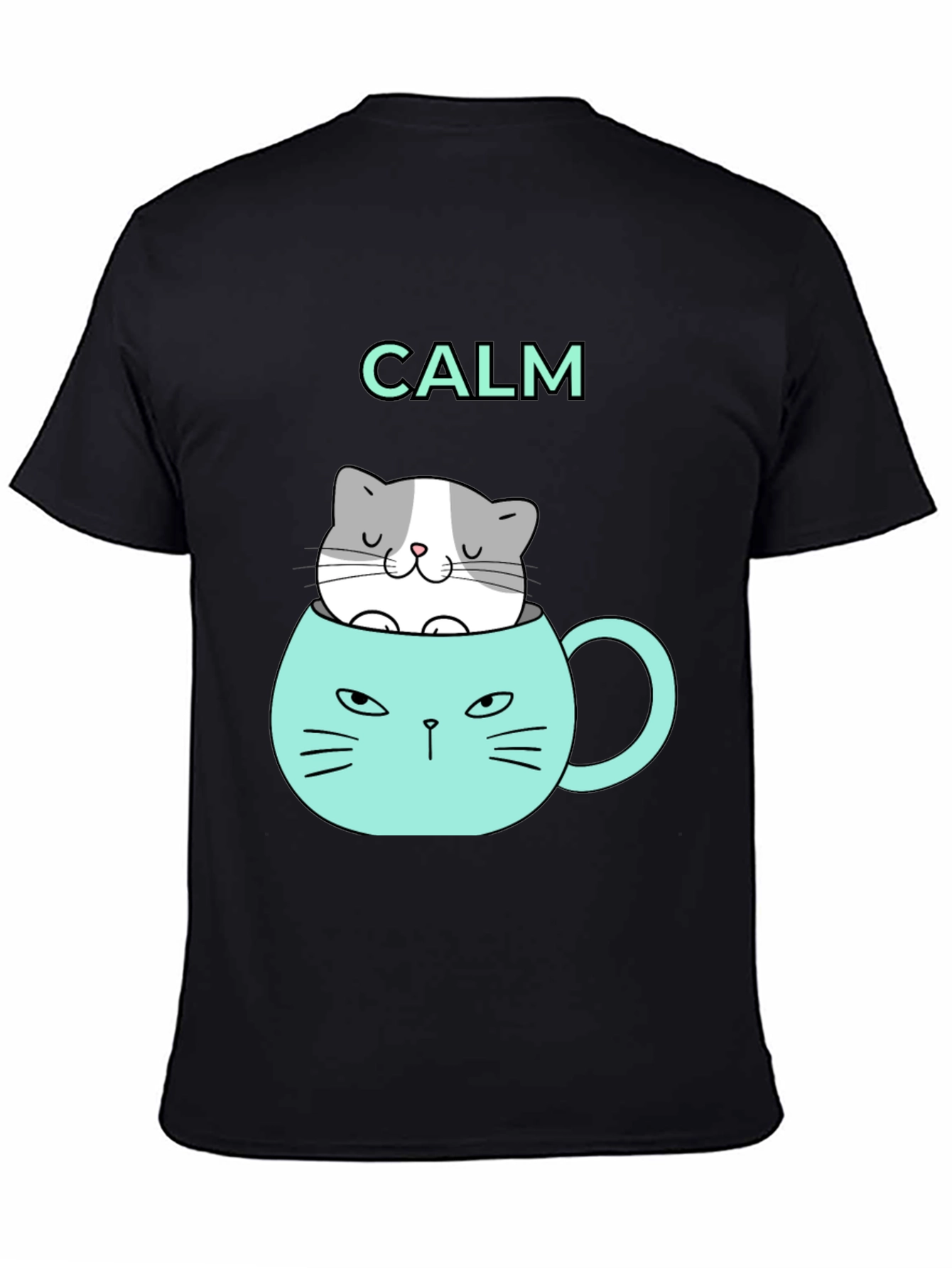 Calm Cat Mug Graphic Tee