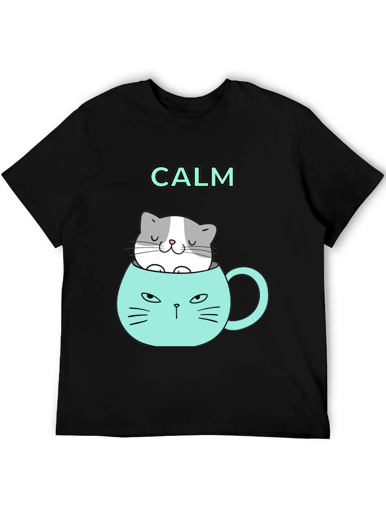 Calm Cat Mug Graphic Tee