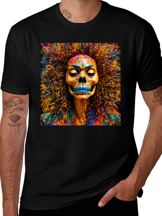 Colorful Skull Graphic Tee - Unique Unisex T-Shirt