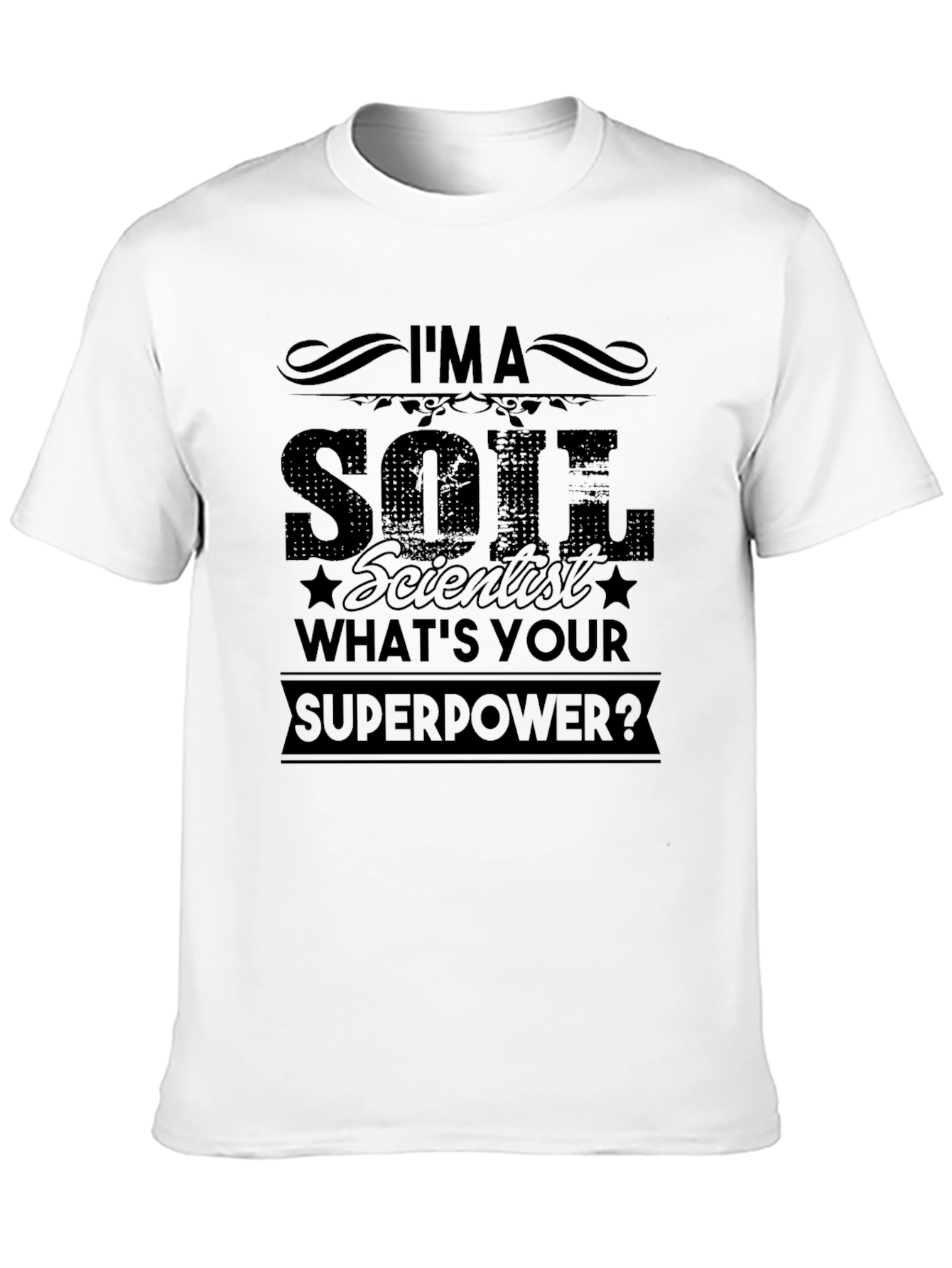 Soil Scientist Superpower Black T-Shirt