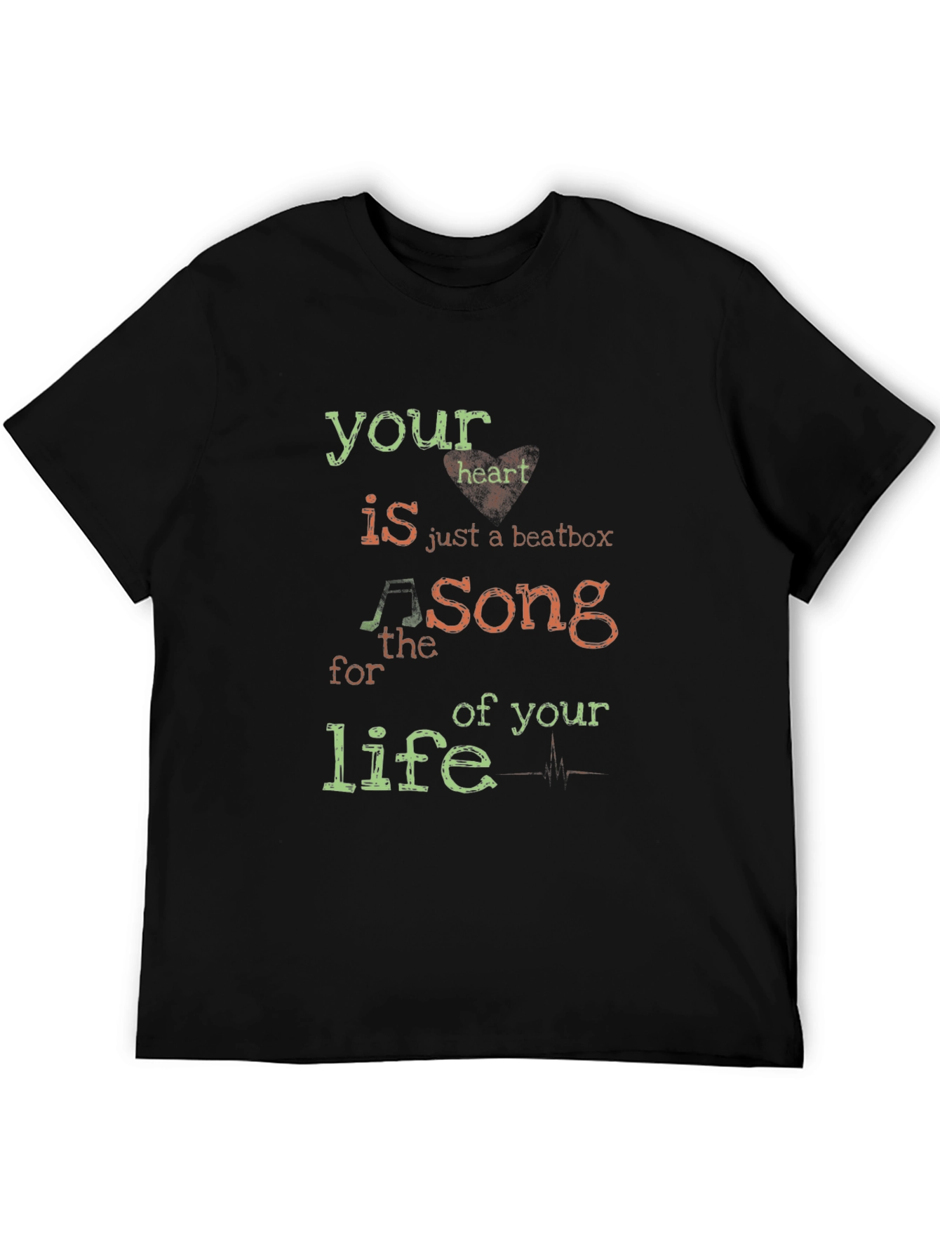 Your Heart is a Beatbox Black Graphic Tee