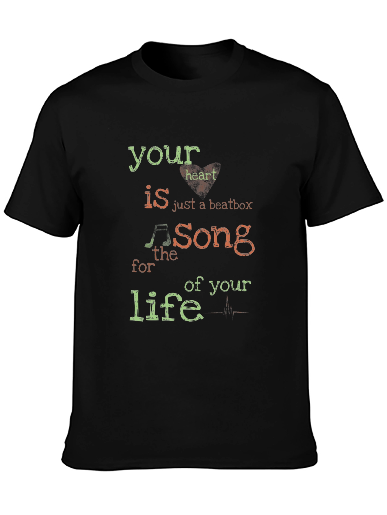 Your Heart is a Beatbox Black Graphic Tee