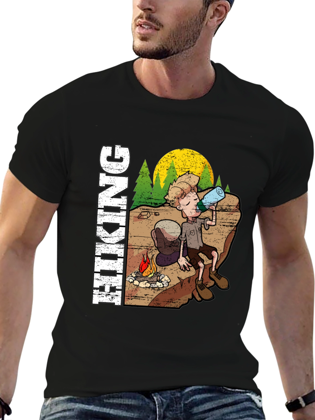 Hiking Adventure T-Shirt - Campfire Design