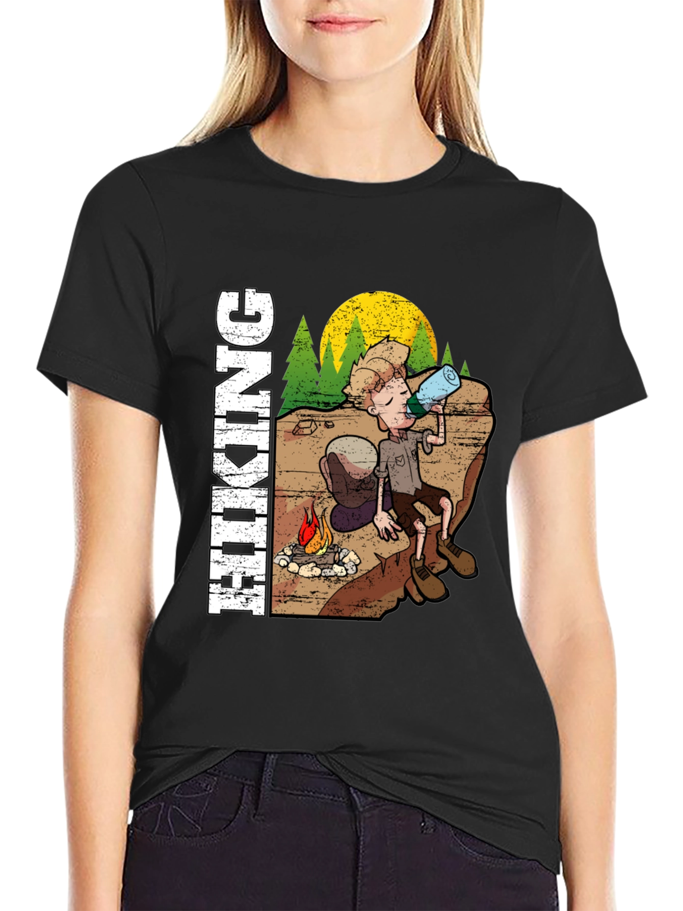 Hiking Adventure T-Shirt - Campfire Design