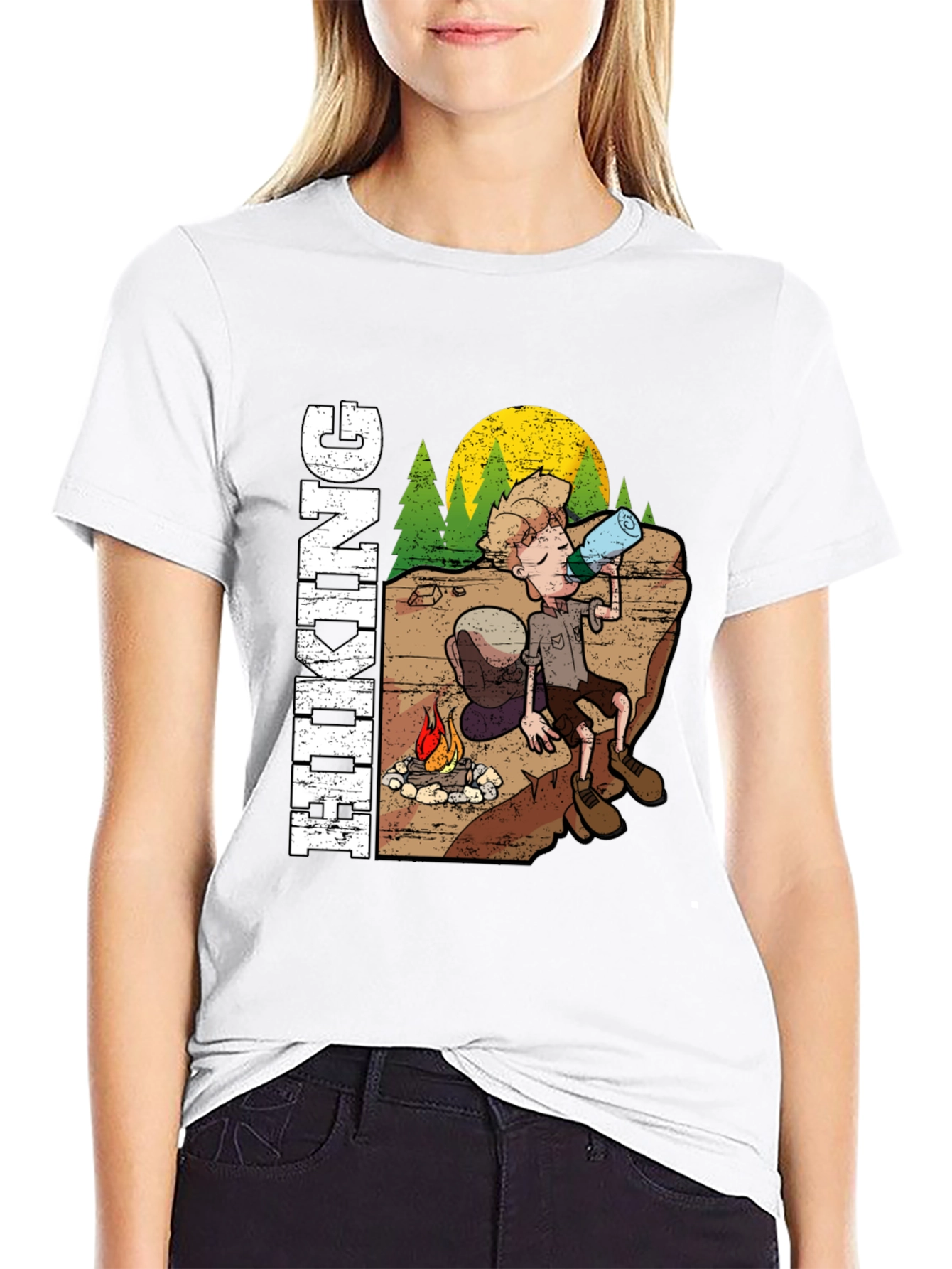 Hiking Adventure T-Shirt - Campfire Design