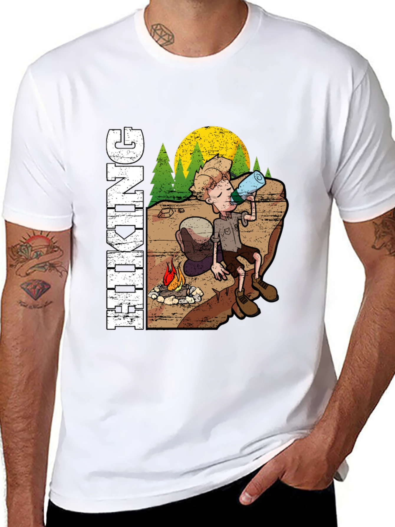 Hiking Adventure T-Shirt - Campfire Design