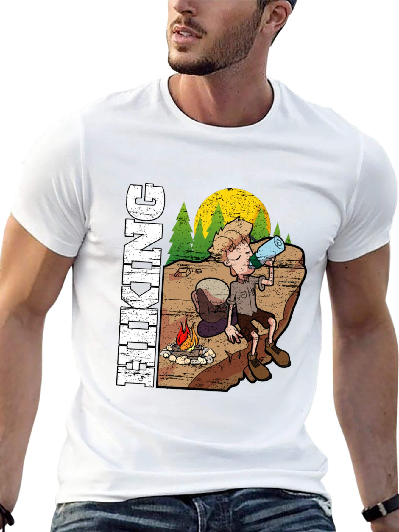 Hiking Adventure T-Shirt - Campfire Design