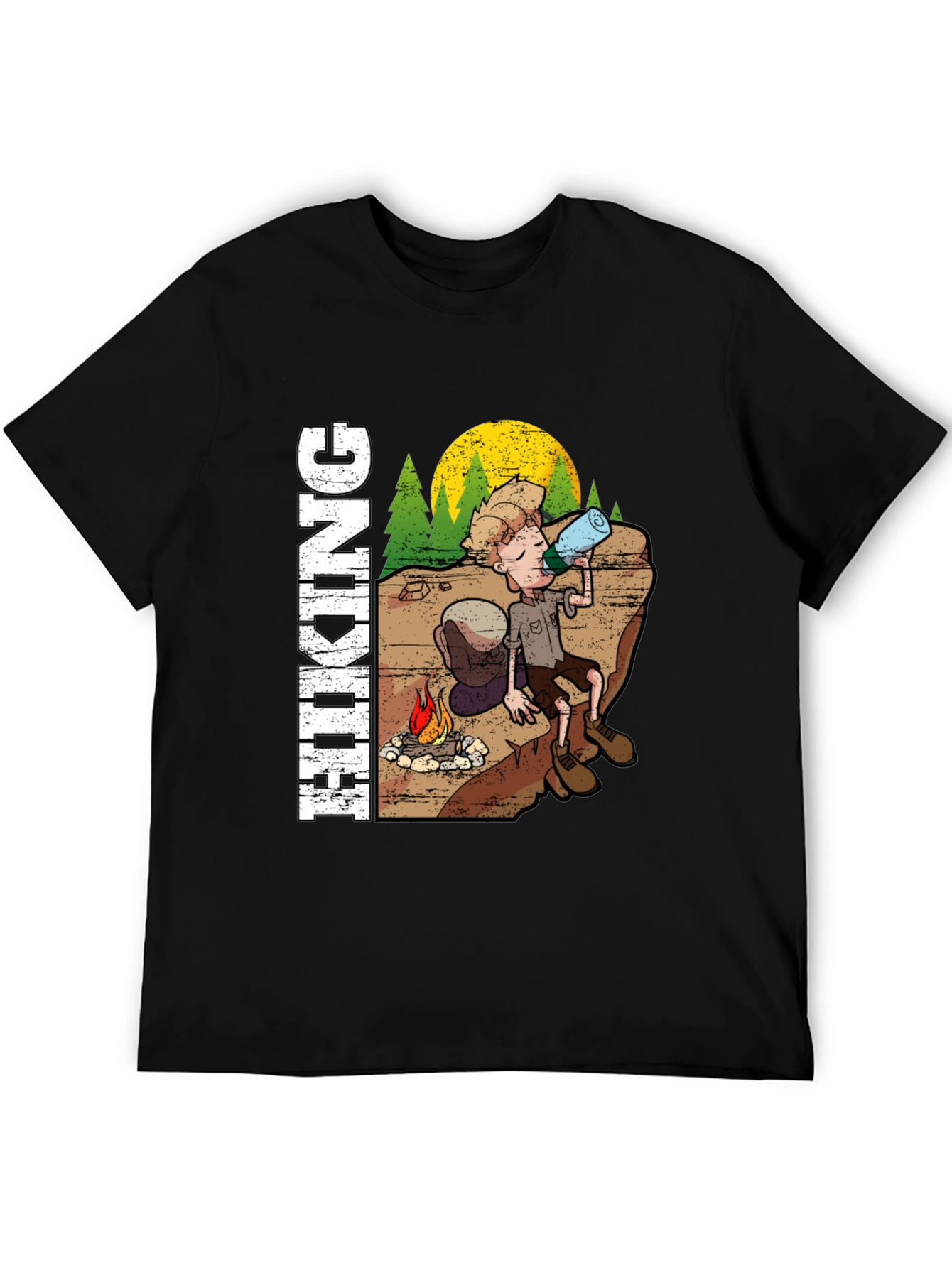 Hiking Adventure T-Shirt - Campfire Design