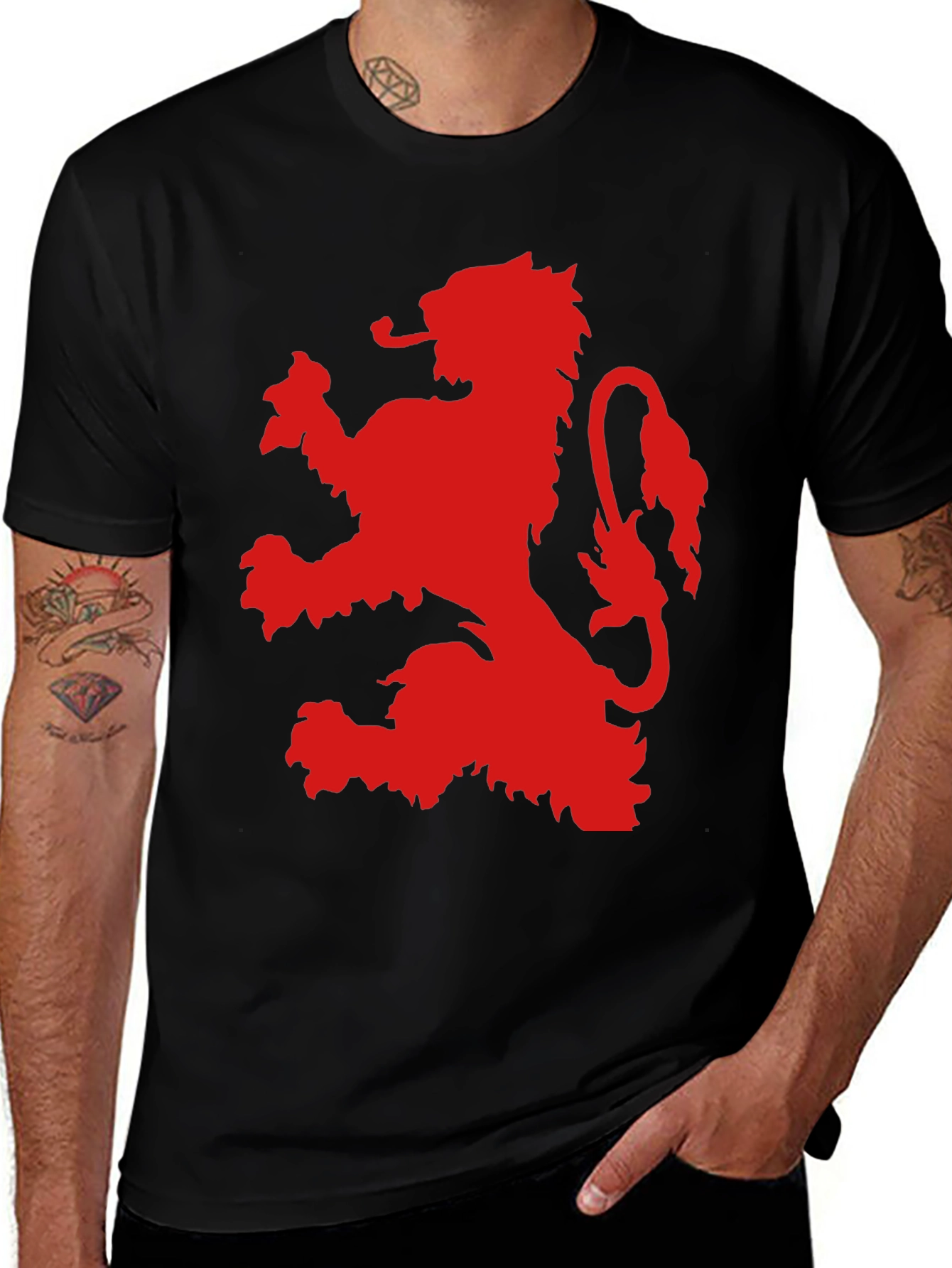 Red Lion Graphic Black T-Shirt
