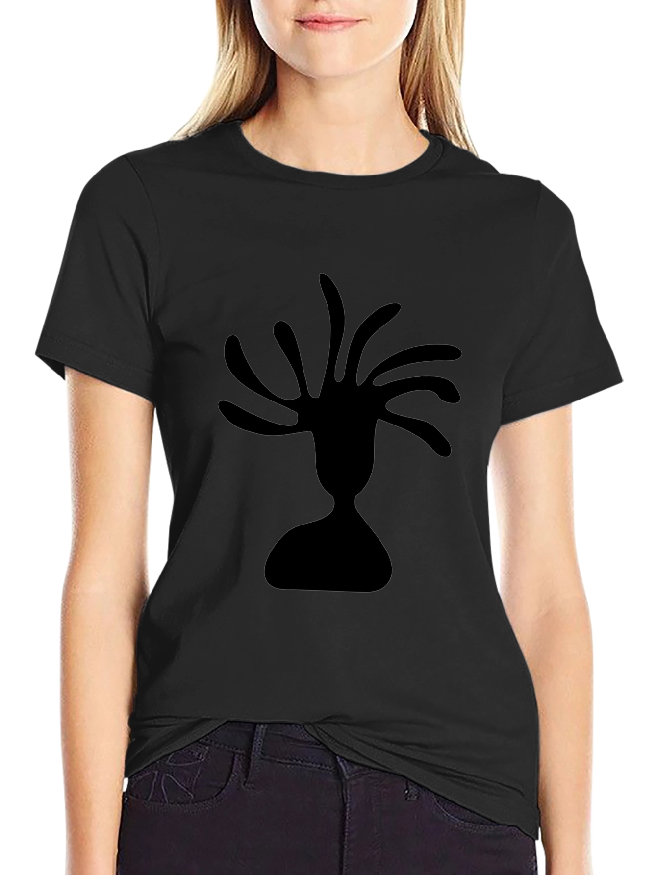 Abstract Silhouette Black Tee