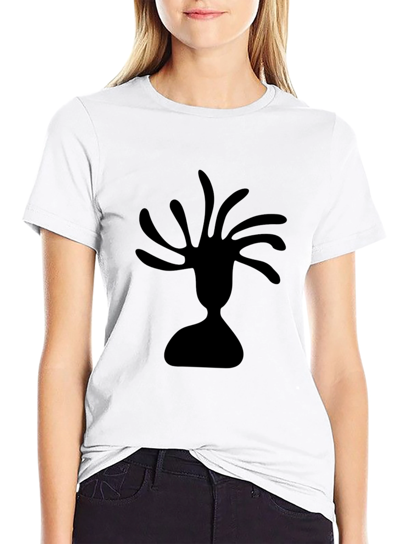 Abstract Silhouette Black Tee