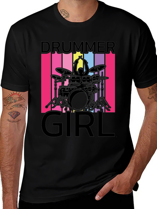 Drummer Girl T-Shirt - Music Lover Tee