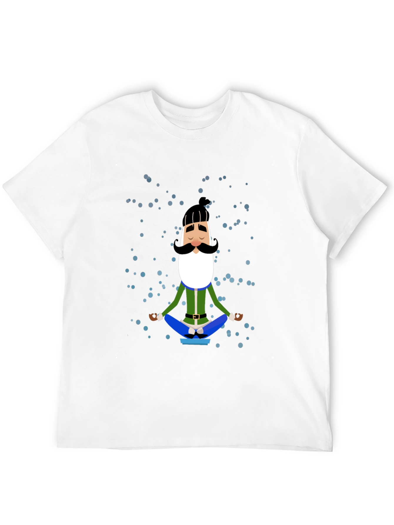 Meditating Man Cartoon Graphic Tee
