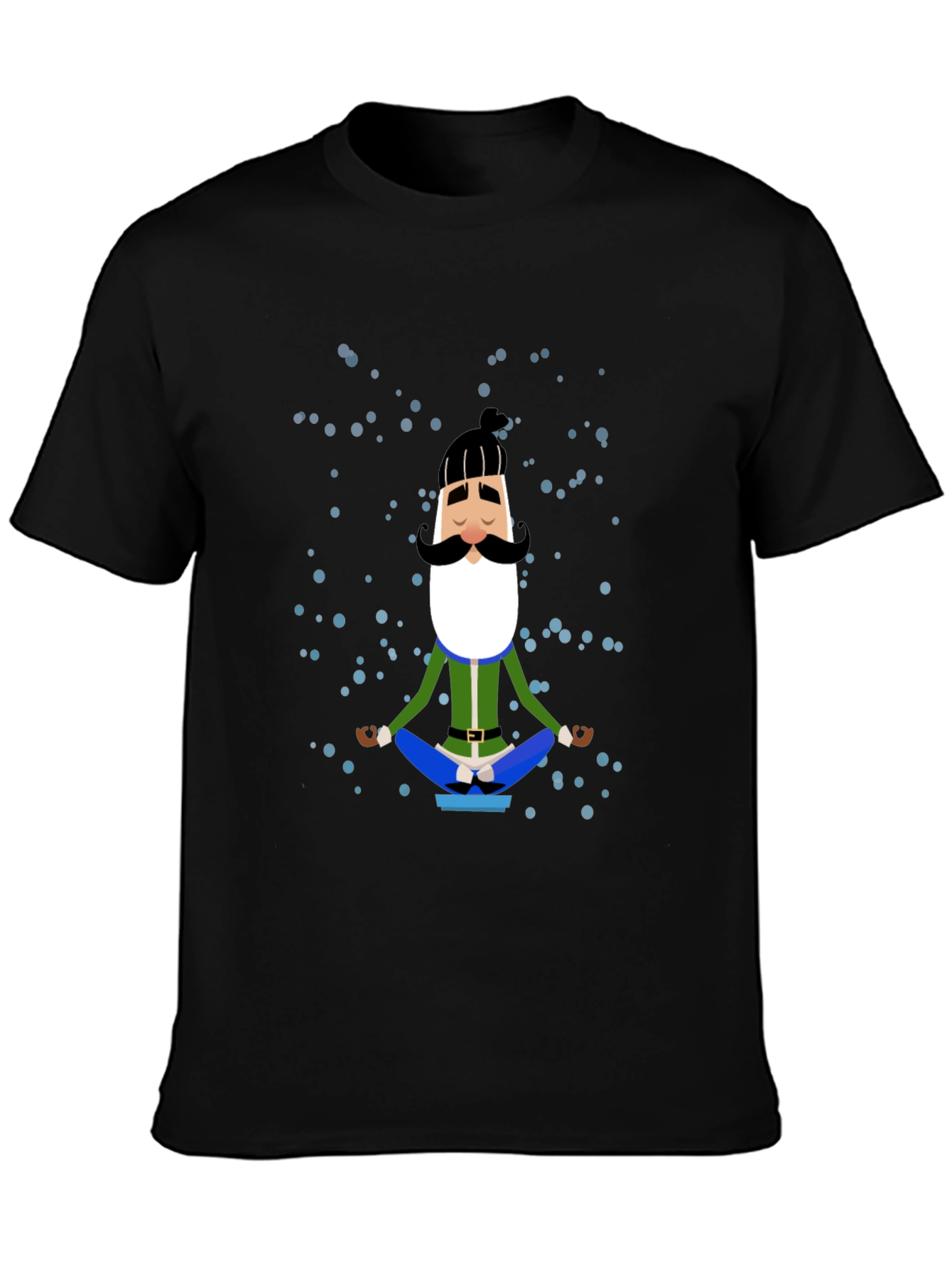 Meditating Man Cartoon Graphic Tee